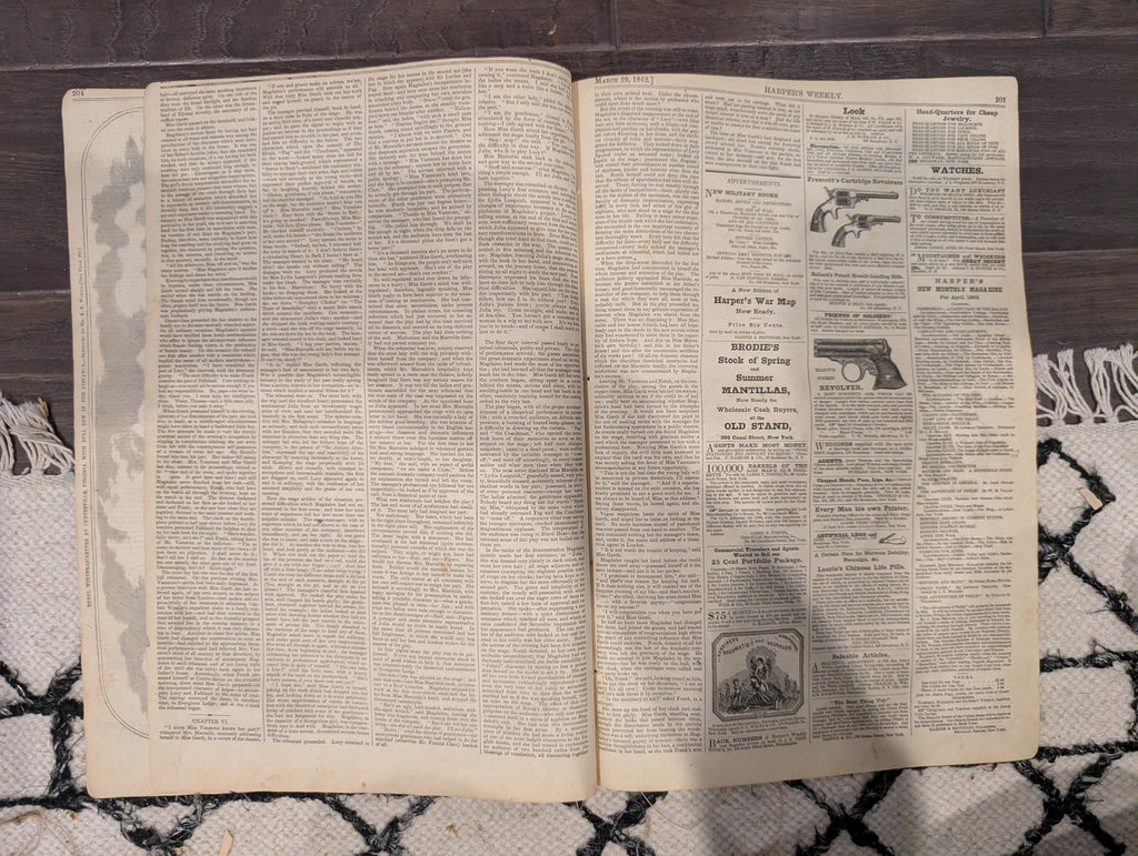 Harper’s Weekly March 29 1862 – Battle of Pea Ridge, Manassas, Columbus KY, Fort Clinch, Civil War Maps & Illustrations