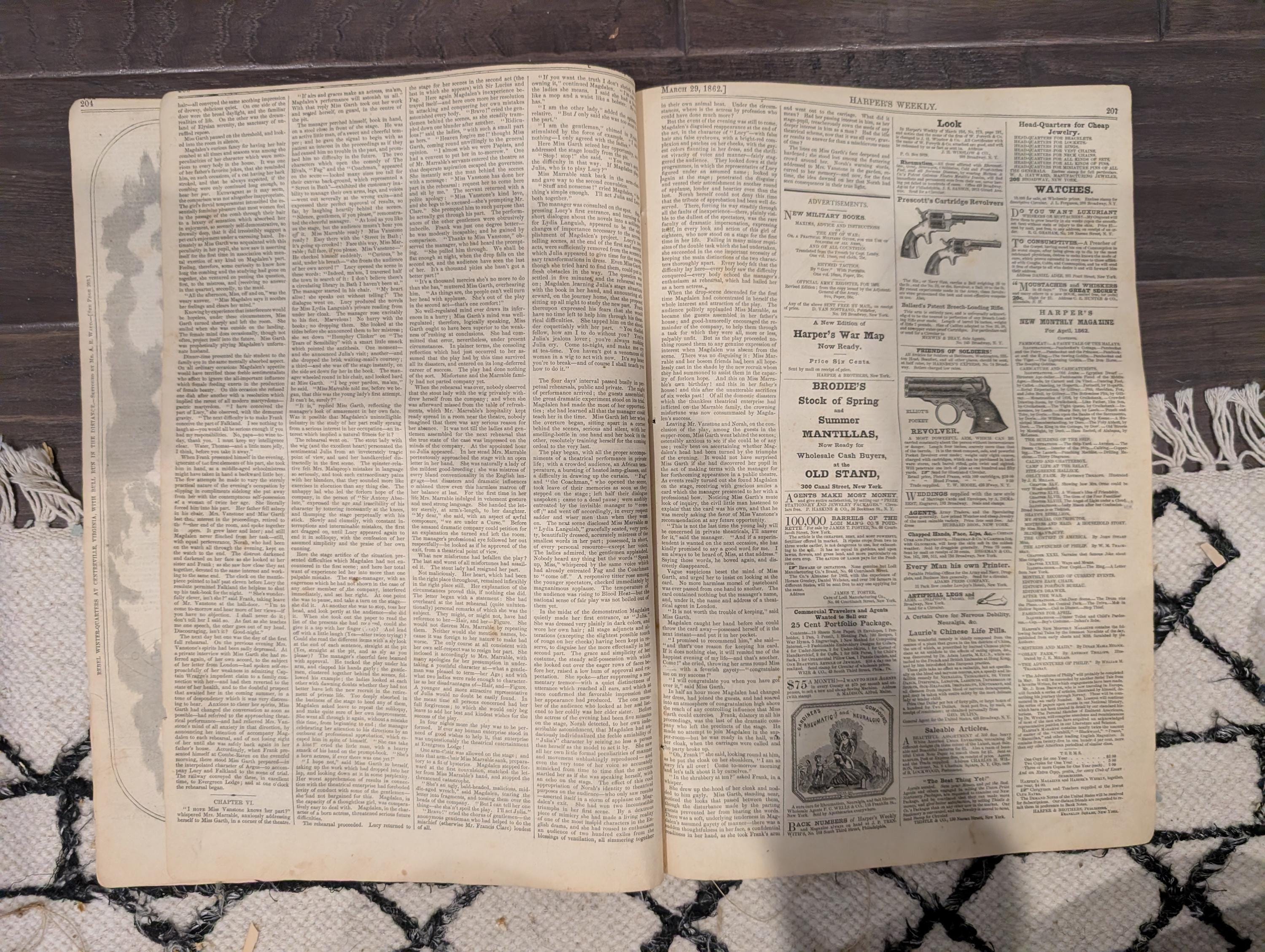 Harper’s Weekly March 29 1862 – Battle of Pea Ridge, Manassas, Columbus KY, Fort Clinch, Civil War Maps & Illustrations