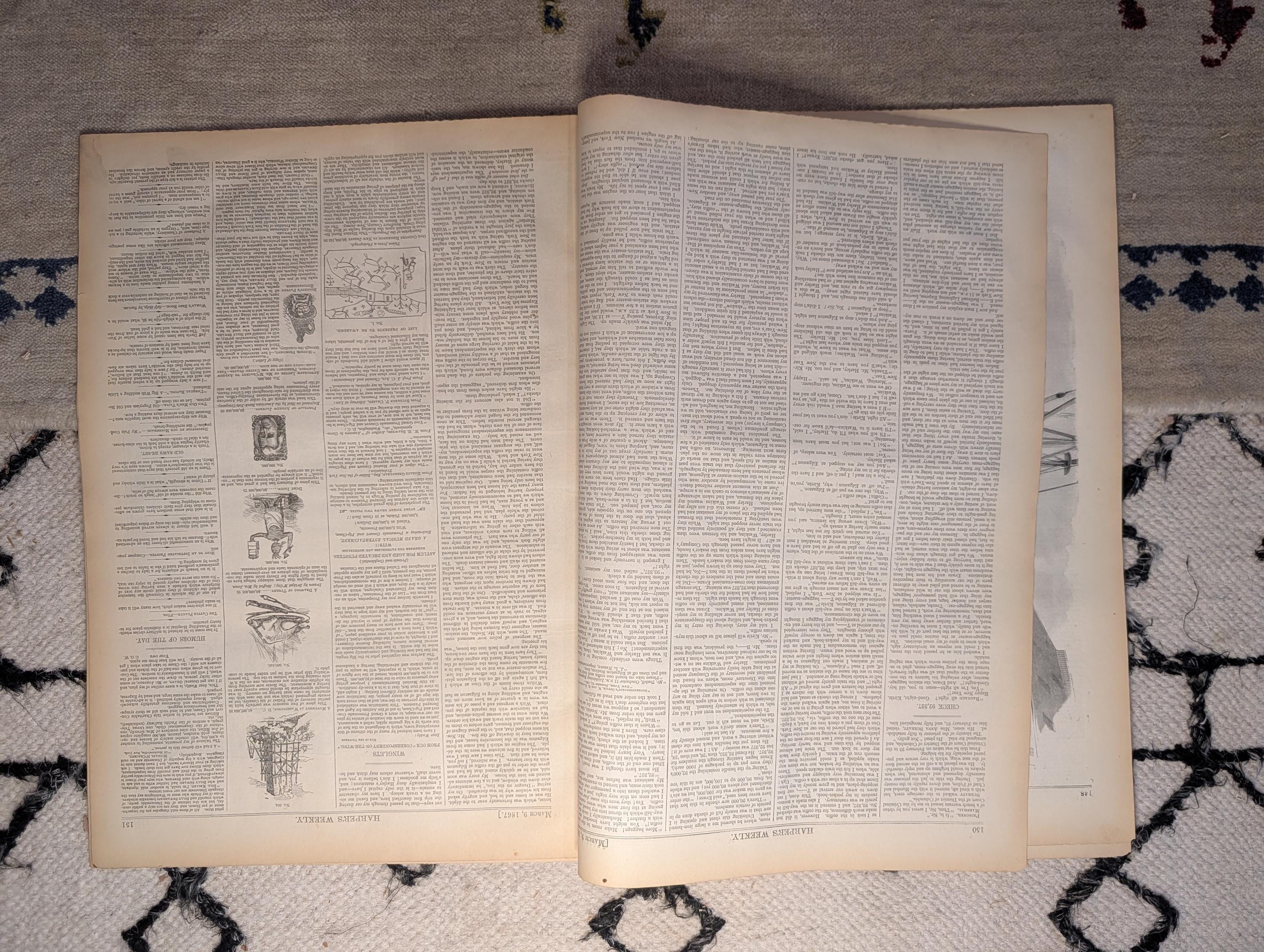 1867 New Orleans "Crescent City" Seven-Scene Double-Page Centerfold — Mar 9