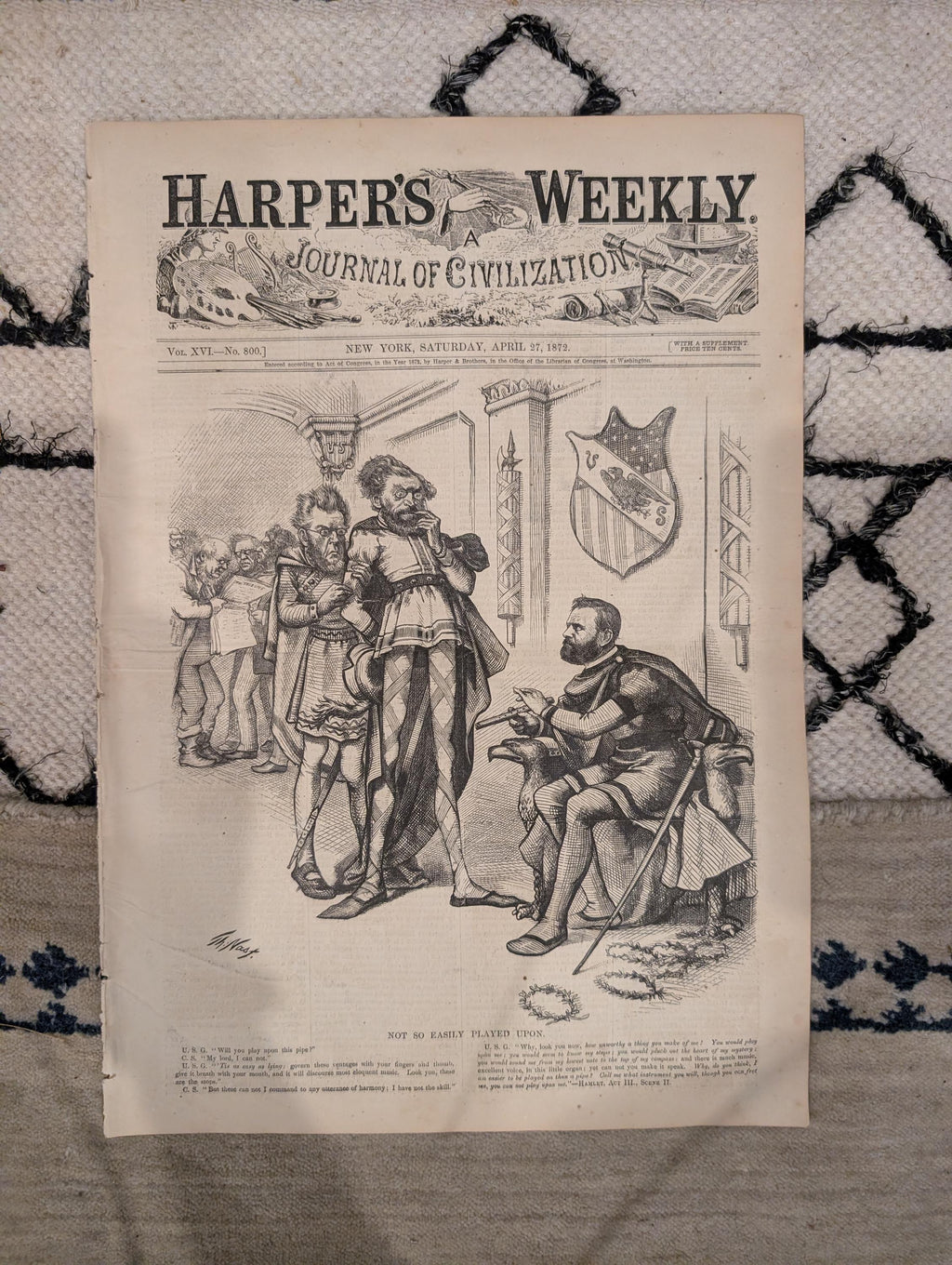1872 Hudson River Shad Nursery Harper's Weekly April 27 Thomas Nast Dover to Calais