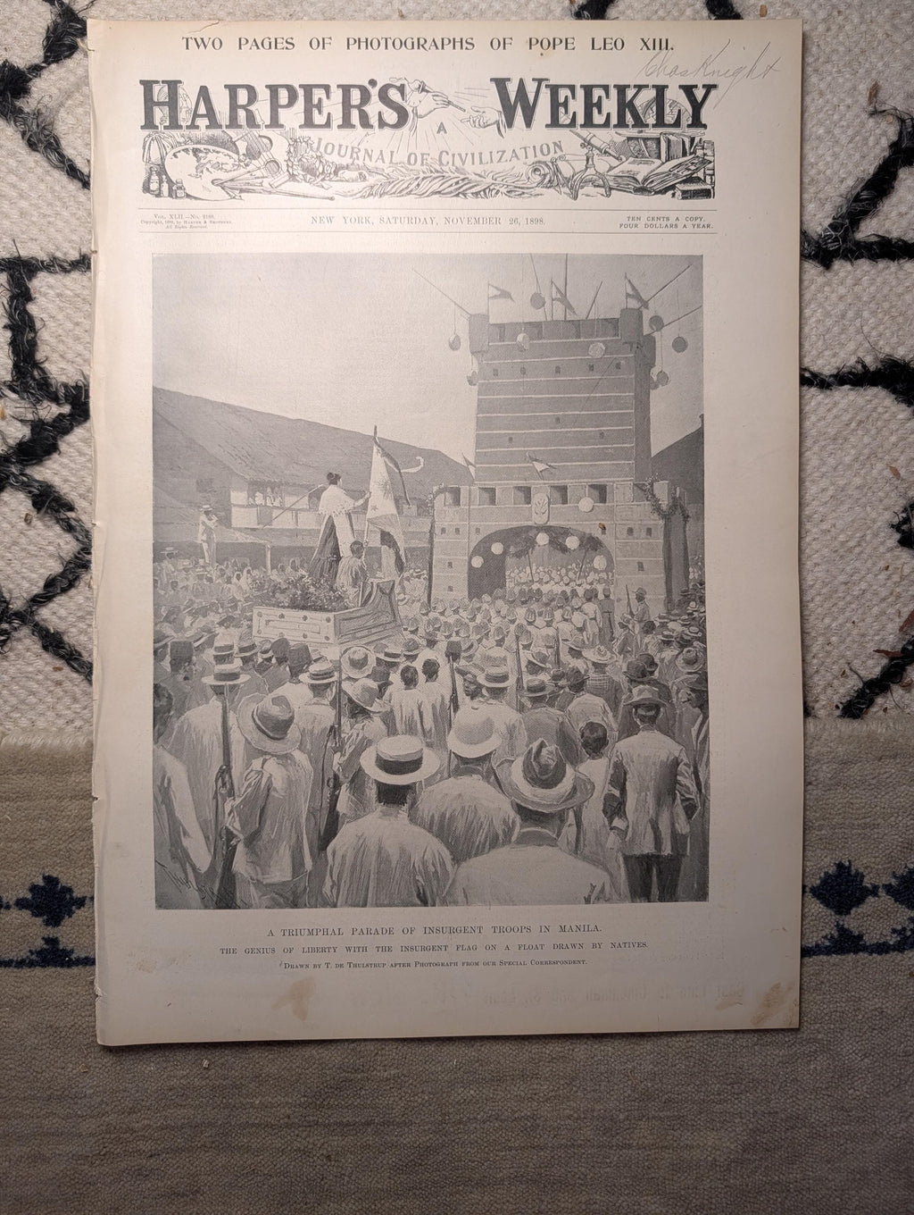 1898 Second Zionist Congress — Herzl Photos, Zionist Flag, Manila Insurgents — Nov 26