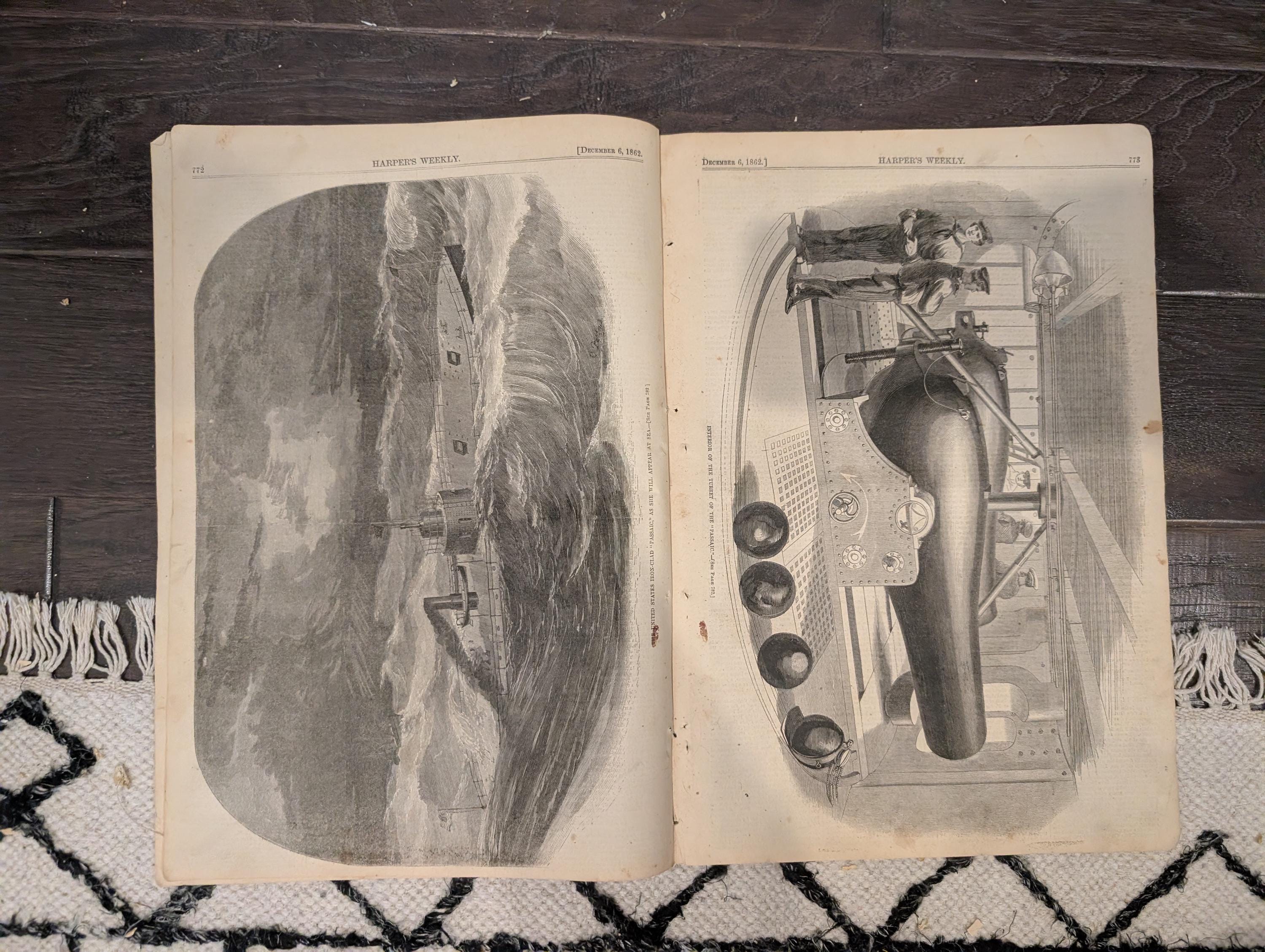 Harper’s Weekly – December 6, 1862 – Fredericksburg Views • Passaic Ironclad • Gen. Nathaniel P. Banks