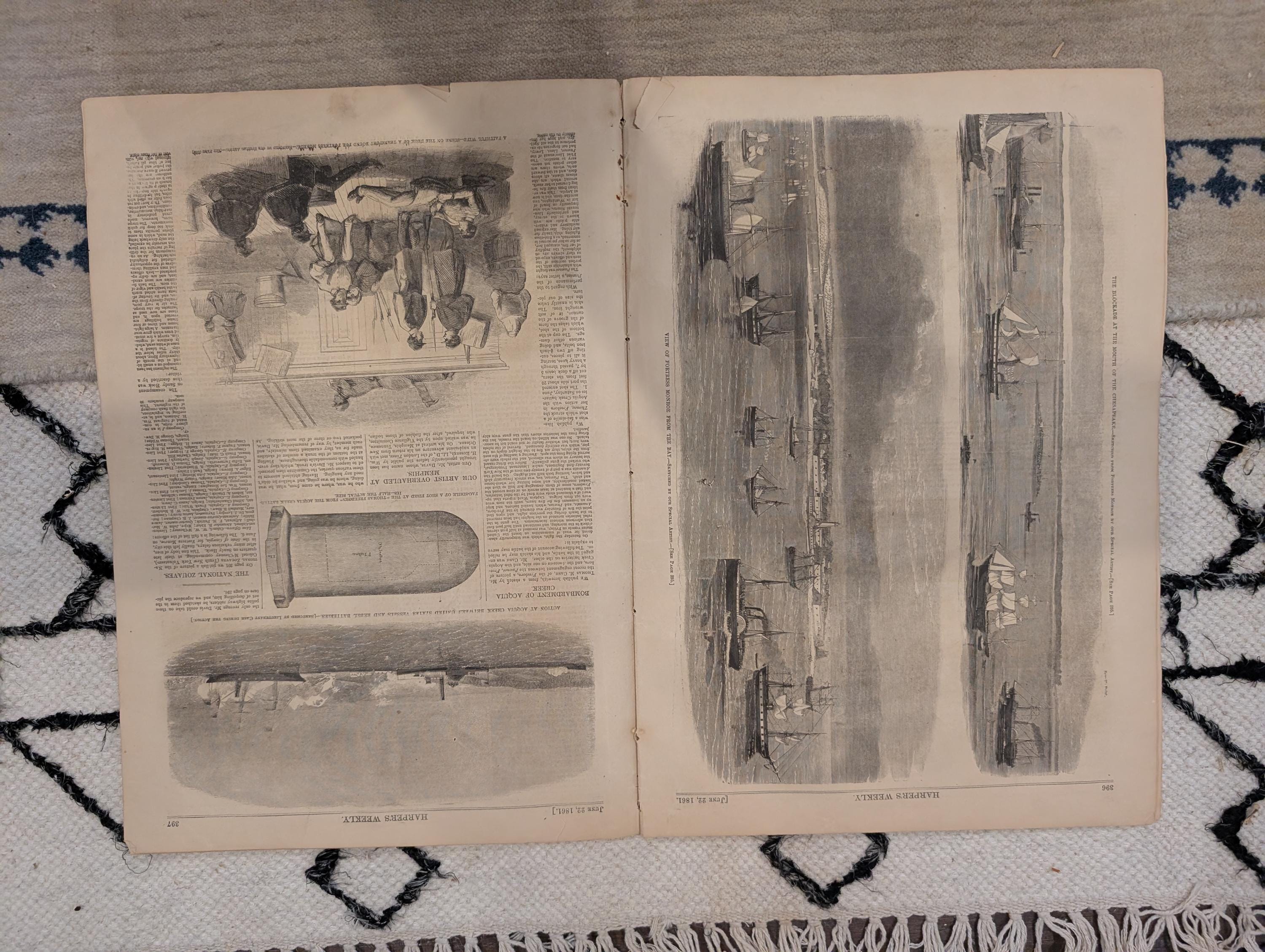 1861 Indiana Volunteers Harper's Weekly June 22 National Zouaves Sandy Hook