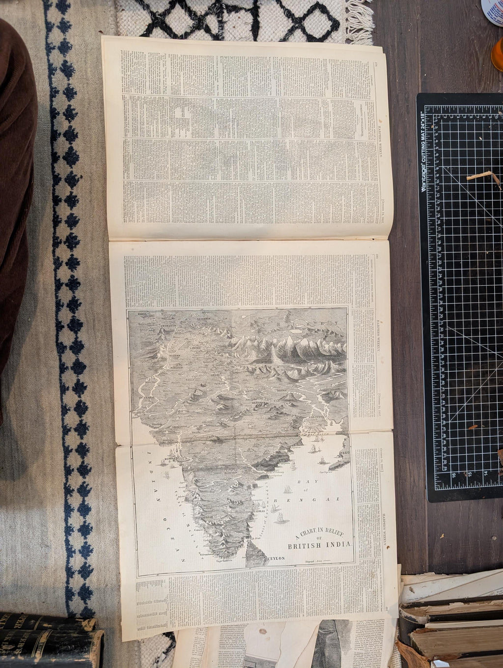 1857 George Washington Harper's Weekly October 24 Paul Morphy India Map