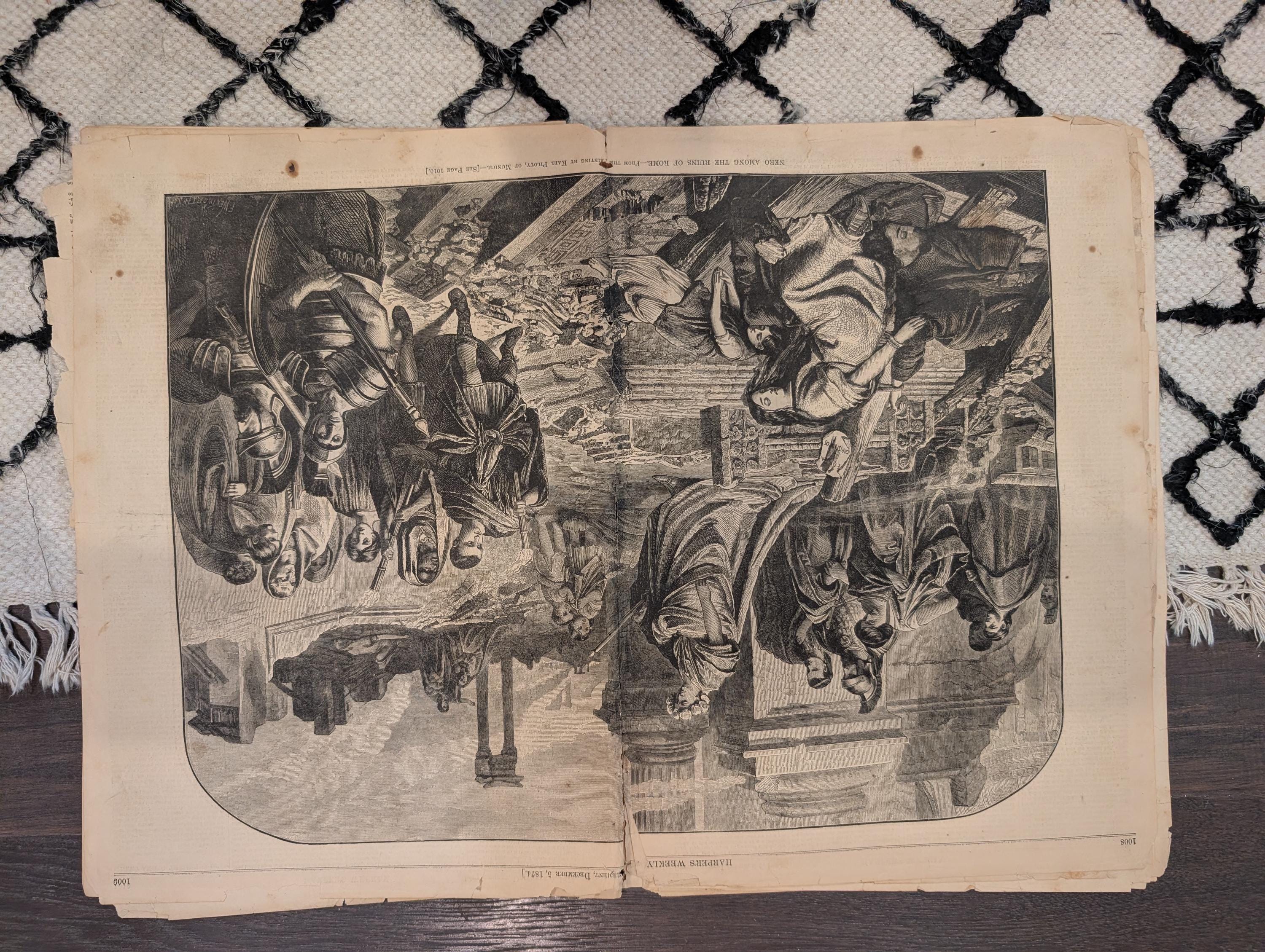 1874 Nast on Grant, Nero Centerfold, Arctic Discovery, Hogarth — Dec 5