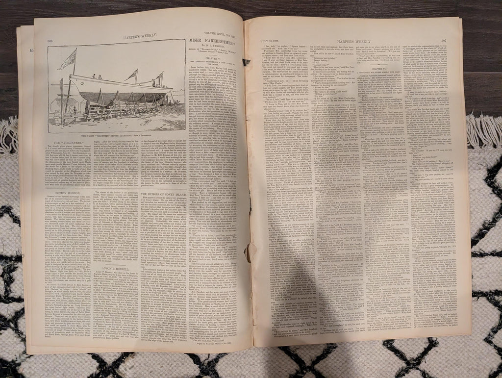 HARPER’S WEEKLY — July 16, 1887, Coney Island Front Page • “Art and Nature at the West End of Coney Island” • Montgomery, Alabama Supplement