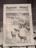 Harper’s Weekly – April 9, 1887 – Yellowstone in Winter, Elk Encounter, Old Faithful, Wild West Satire + NC “New South” Supplement