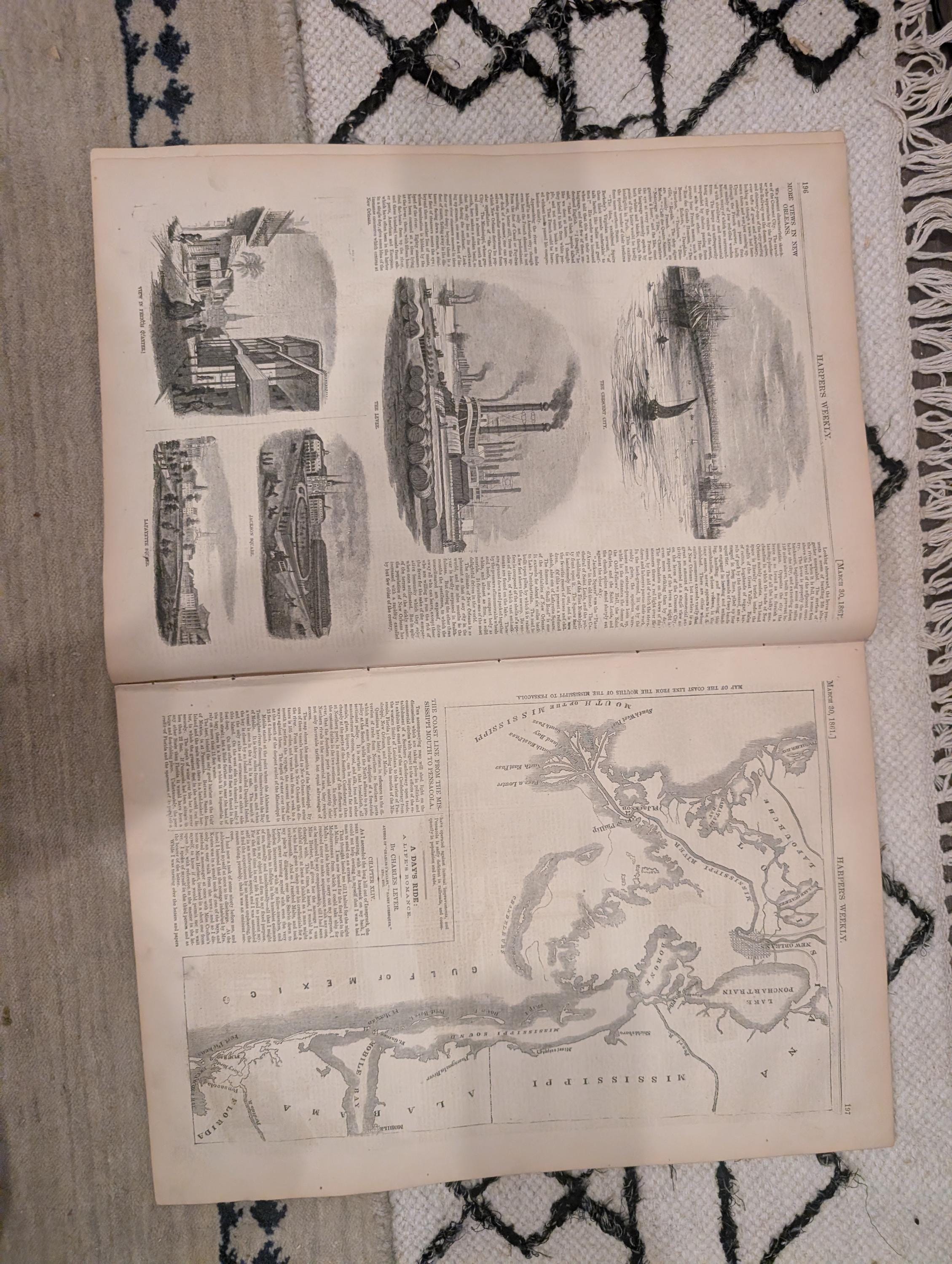 1861 Vassar College Sam Houston Harper's Weekly March 30 New Orleans