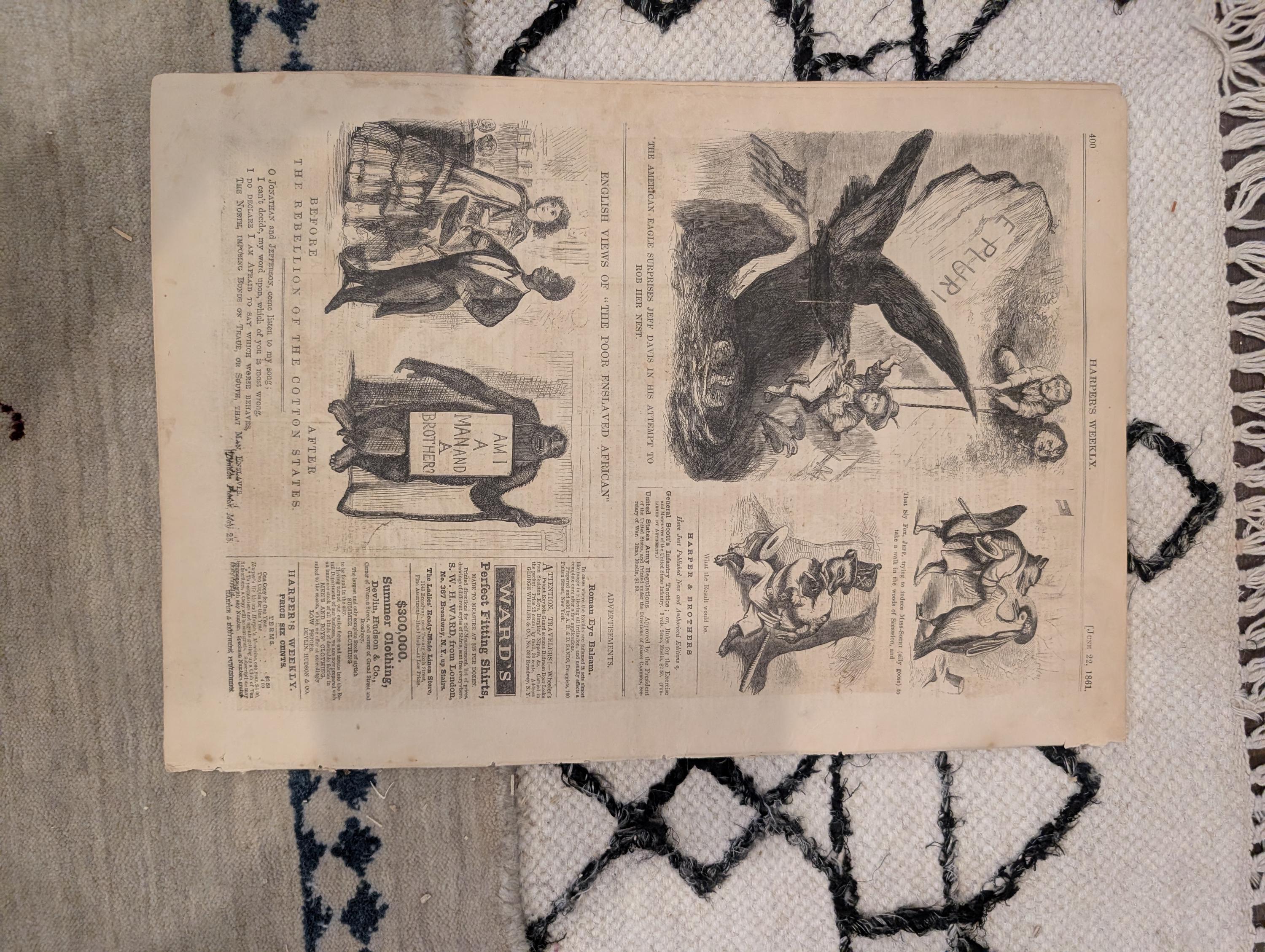 1861 Indiana Volunteers Harper's Weekly June 22 National Zouaves Sandy Hook