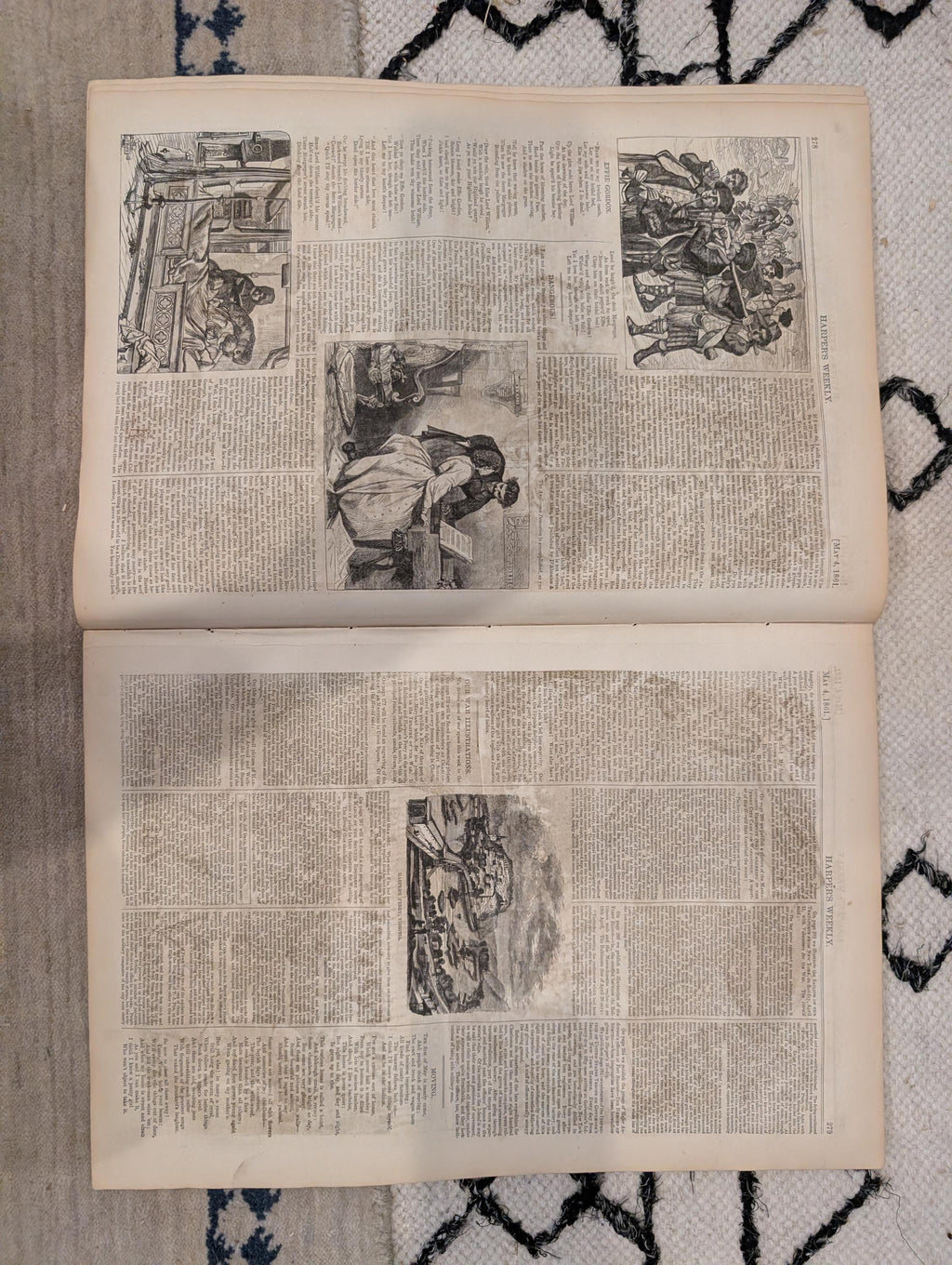 1861 Charleston House-Tops Harper's Weekly May 04 First Blood Baltimore