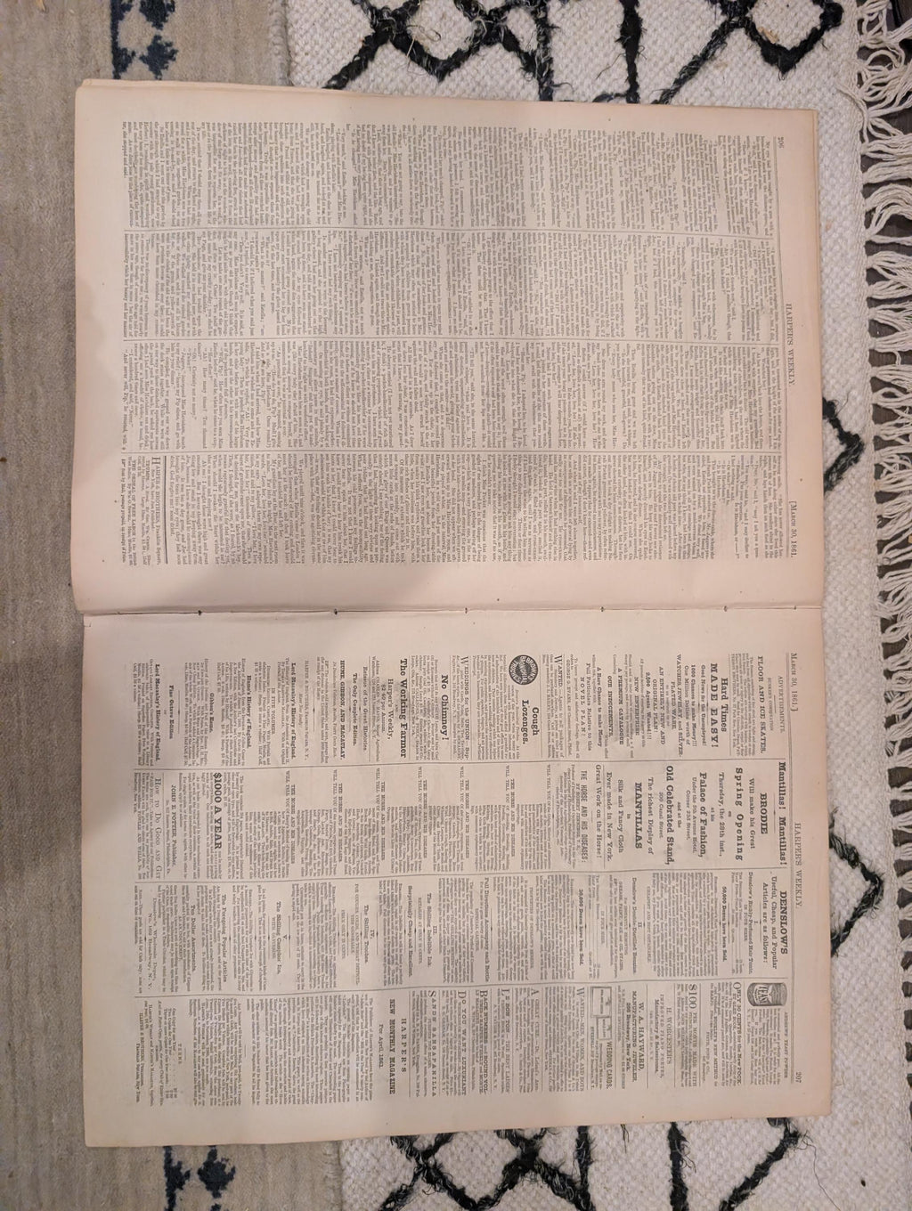 1861 Vassar College Sam Houston Harper's Weekly March 30 New Orleans