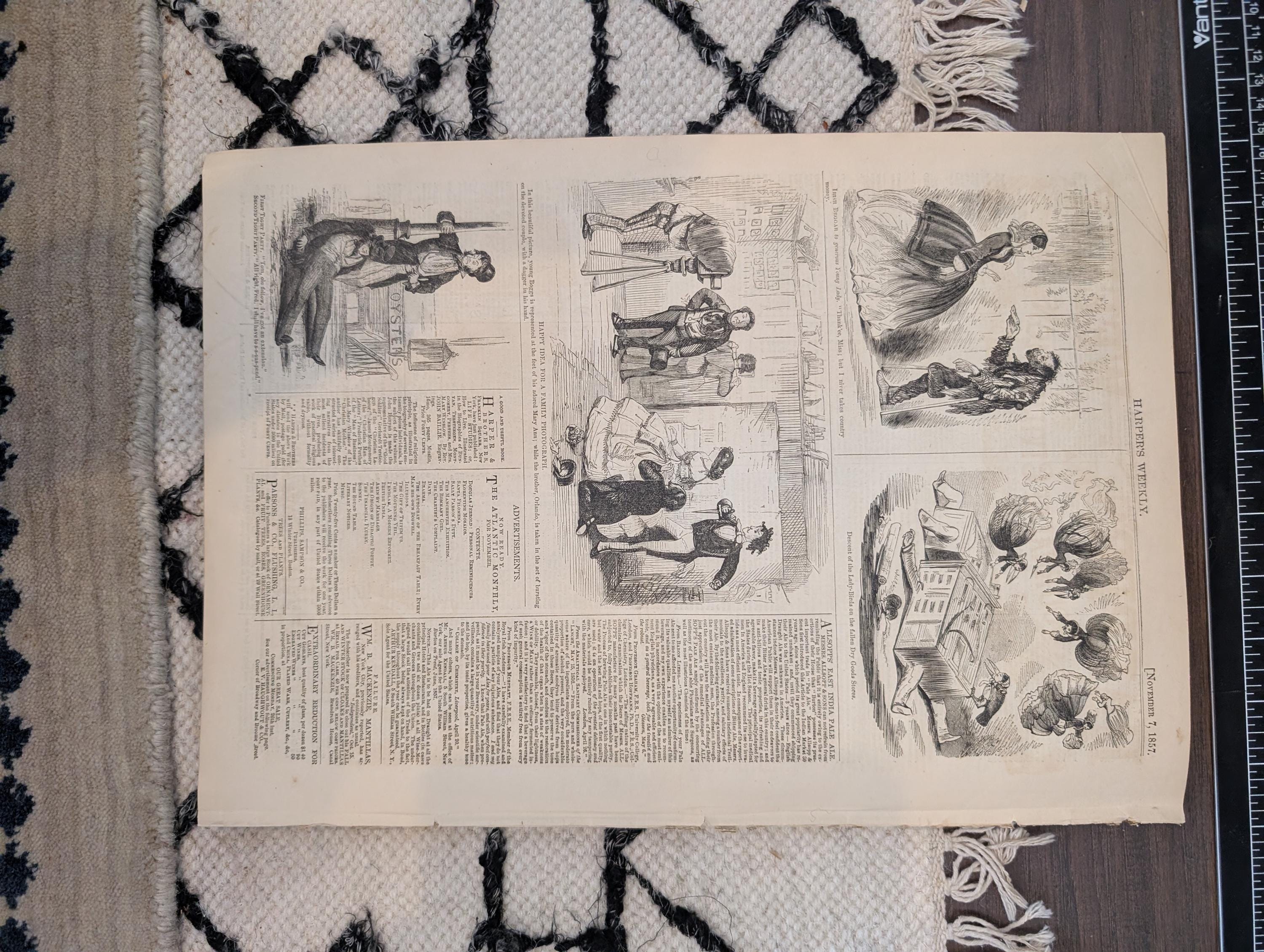 1857 Charles Dickens Harper's Weekly November 07 Election Day At The Polls