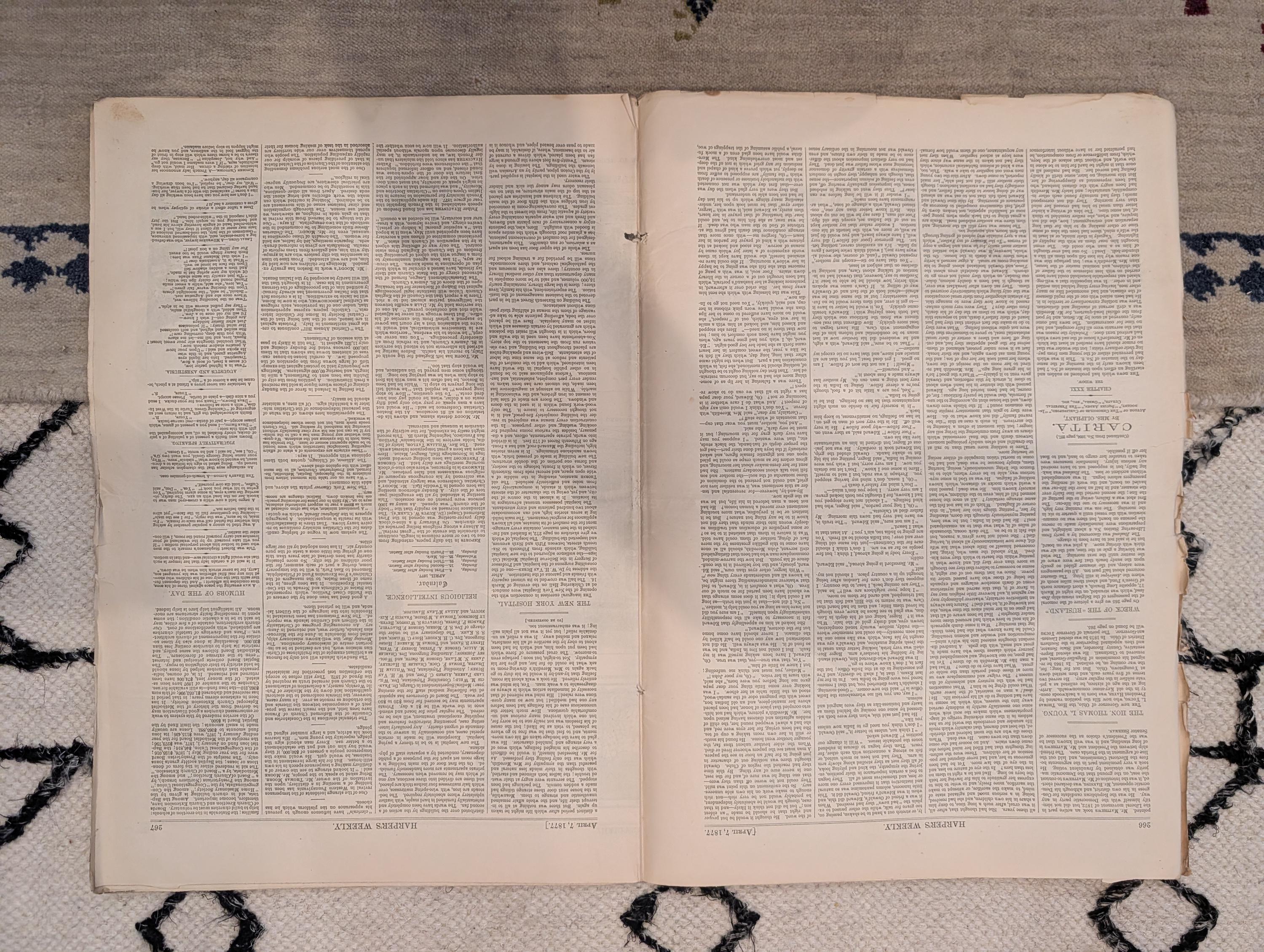 1877 Gen. Miles vs. Indians, Panama Railroad, York Minster — Apr 7