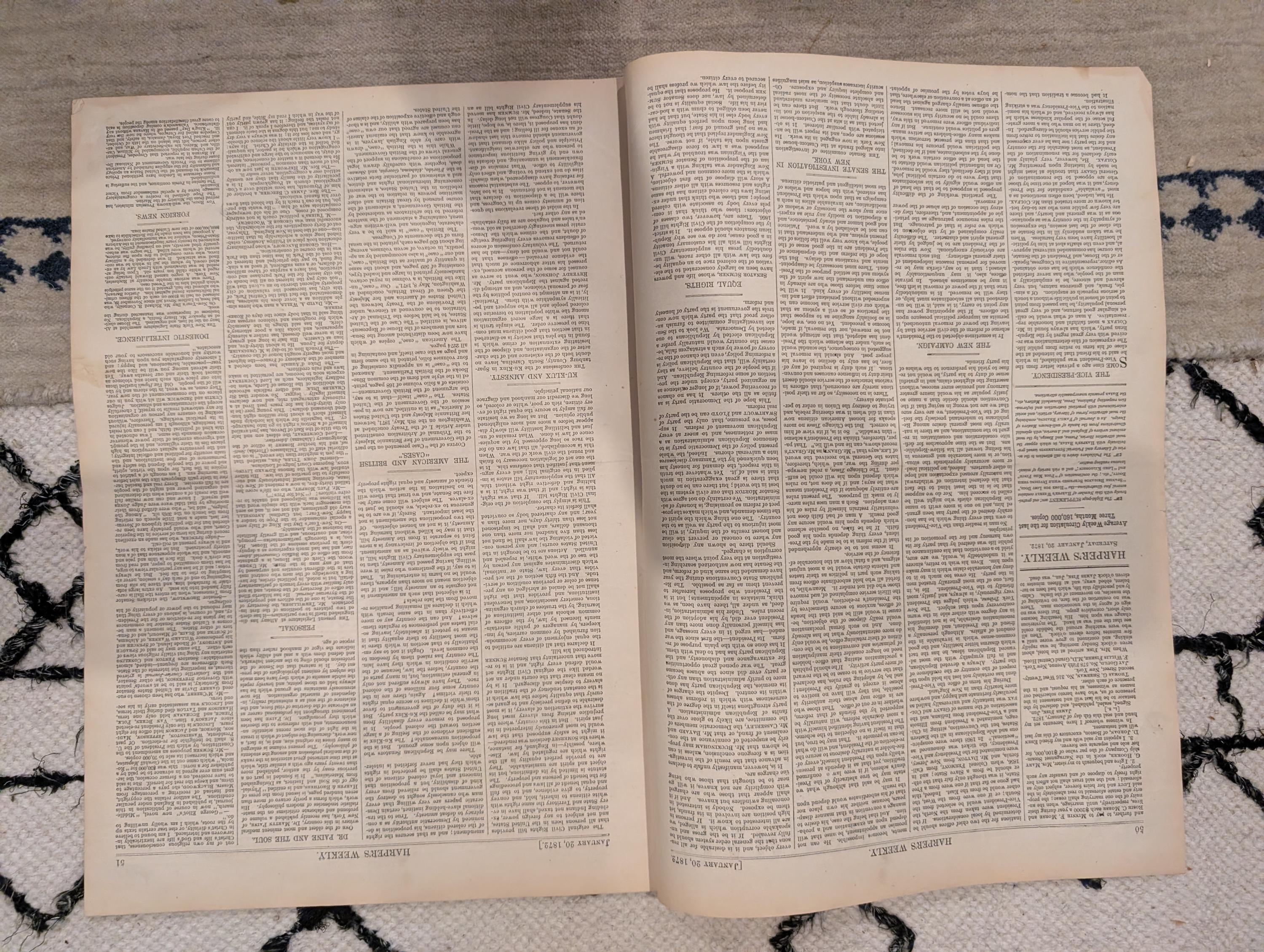1872 James Fisk Harper's Weekly January 20 Home for Lost Dogs