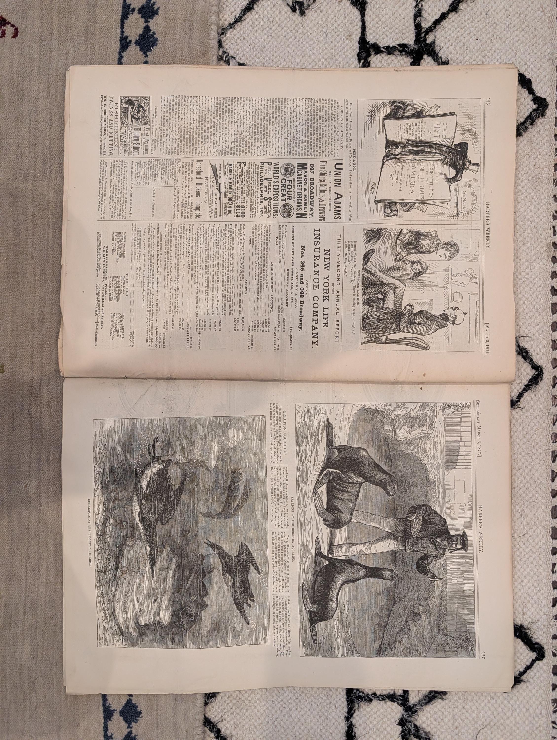 1877 Southern California Sports, Nast Cartoons, Constantinople — Mar 3