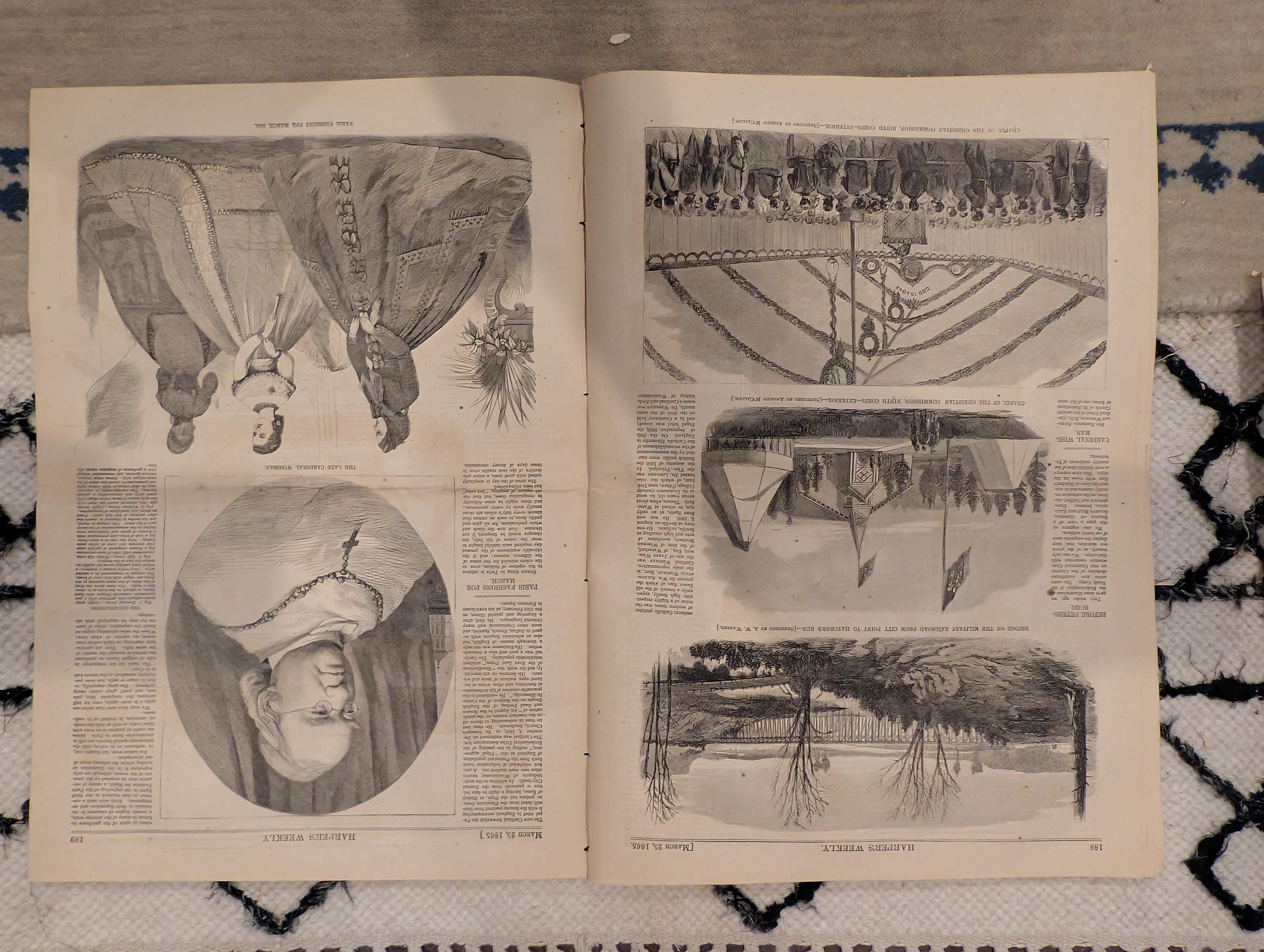 1865 New York Victory Parade Harper's Weekly March 25 Phil Sheridan Mobile Bay