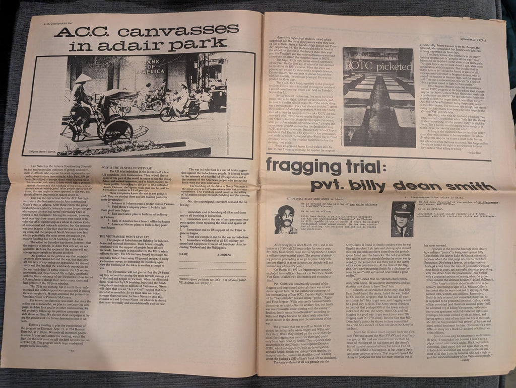 The Great Speckled Bird | September 25, 1972 | Underground Atlanta Newspaper | Labor Strikes, Palestine, Cheech & Chong, Al Green