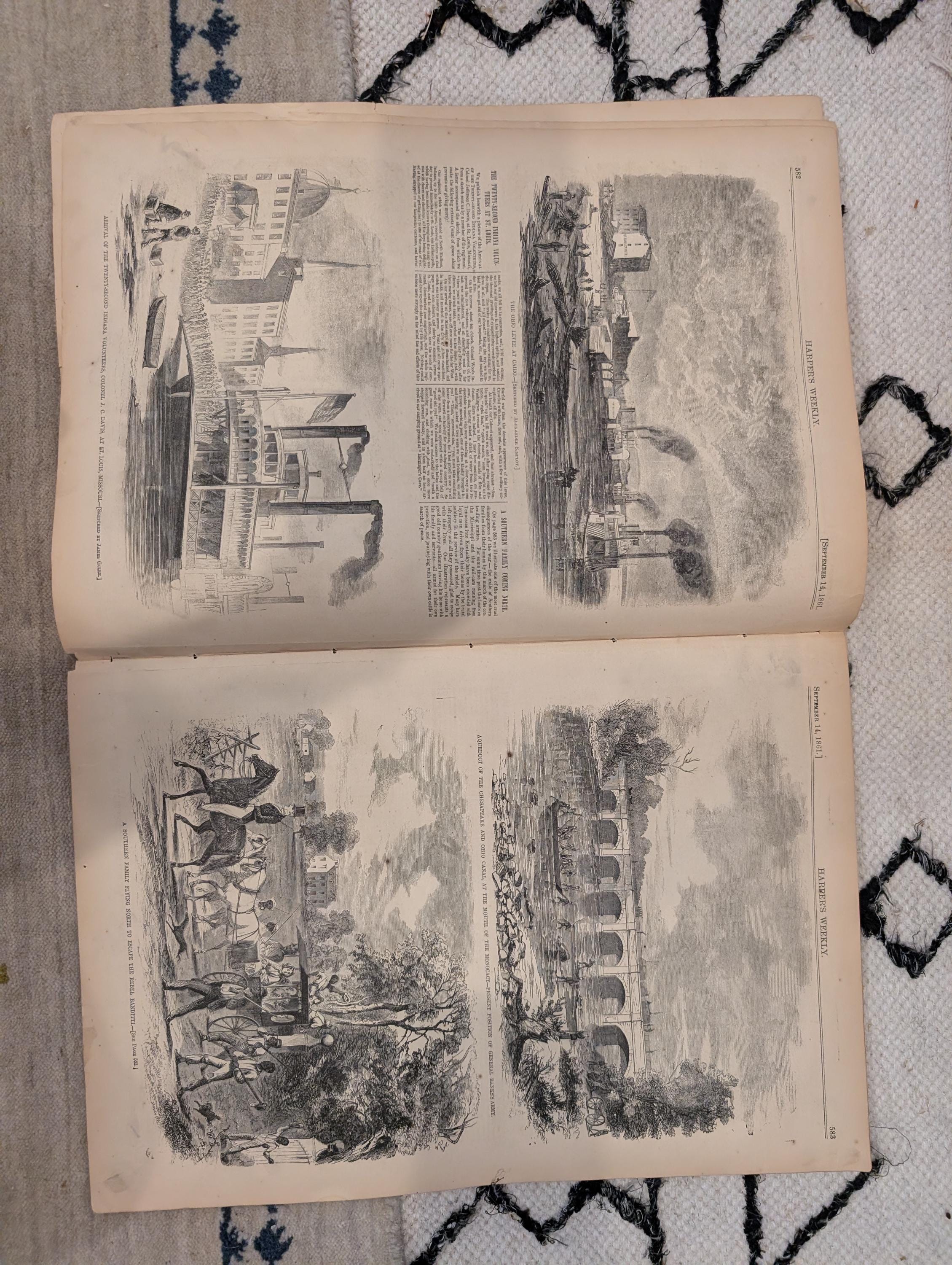1861 General Butler Hatteras Expedition Harper's Weekly Sept 14 West Point Foundry