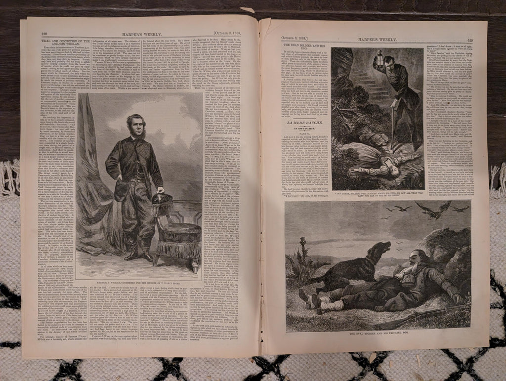Harper’s Weekly – October 3, 1868 – International Cricket Match • Prize Animals • Nast’s “Modern Samson” • South American Earthquake • Freed