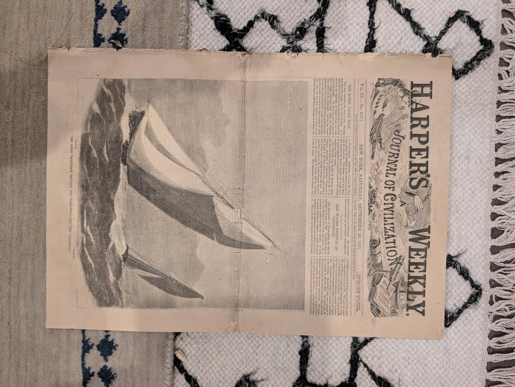1865 Harper's Weekly — Amy Spain Hanging, Freedmen's Village, Naval Festival, Sept 30