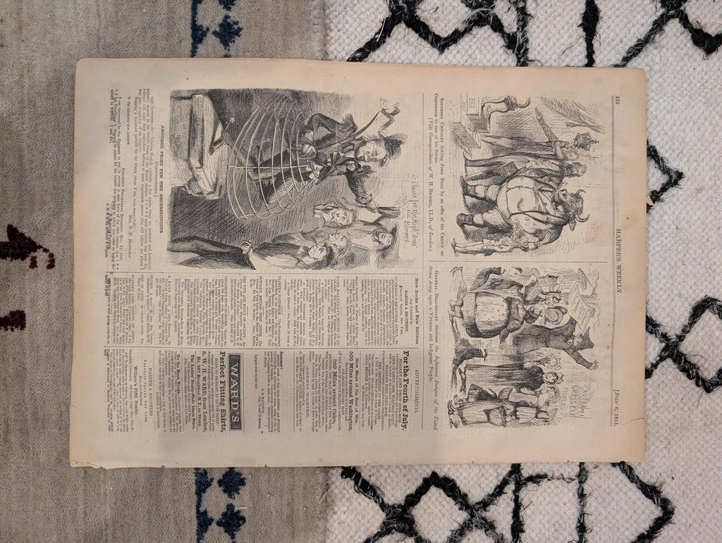 1861 Harper's Ferry Evacuation Harper's Weekly July 06 Mississippi River Map