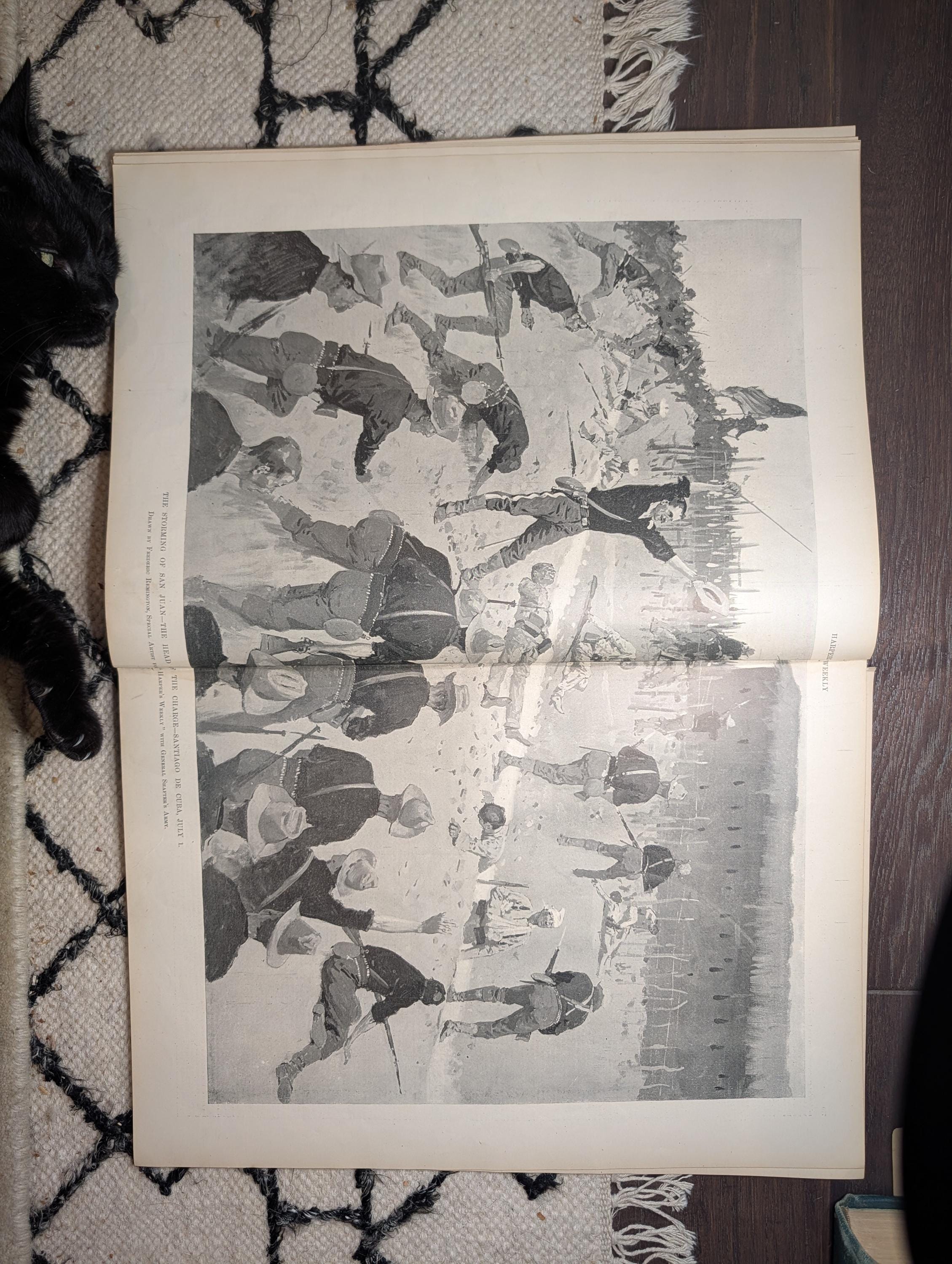 1898 Frederic Remington "Storming of San Juan" Centerfold — Aug 6