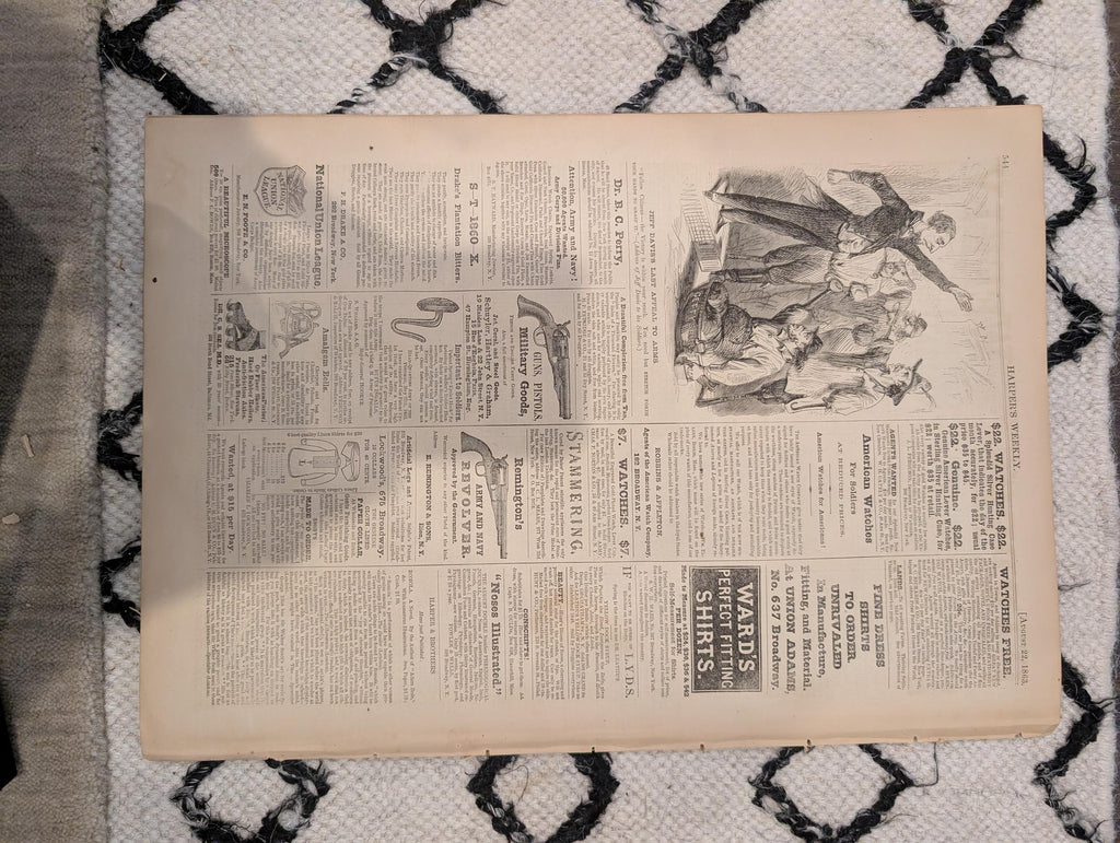 Harper’s Weekly, August 22, 1863 – John Burns of Gettysburg, Morris Island Charleston, Thomas Nast – Civil War Newspaper