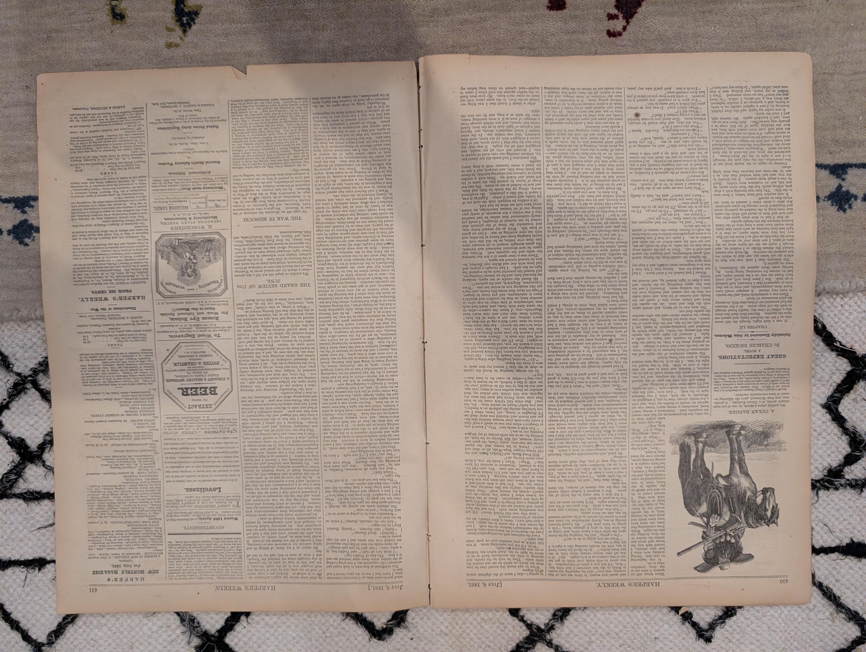 1861 Harper's Ferry Evacuation Harper's Weekly July 06 Mississippi River Map