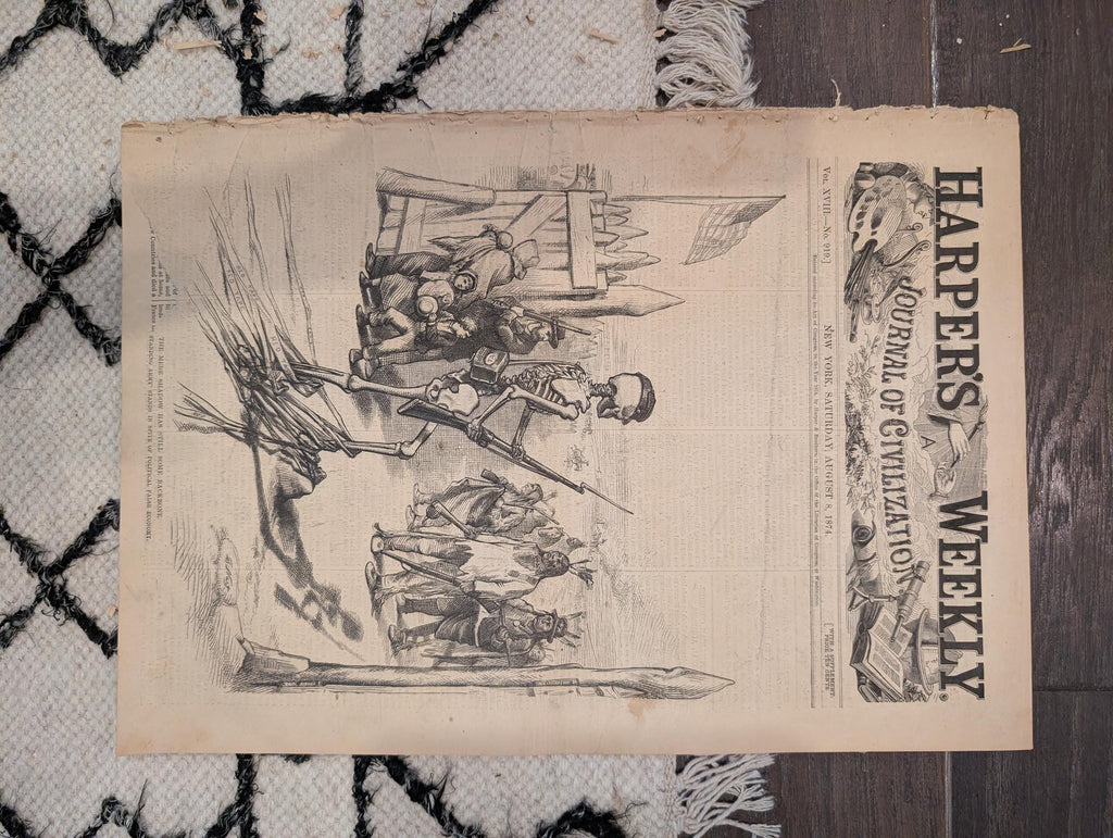 1874 Arctic Bear Hunt, NJ Veterans Reunion, Nast, Harper's Weekly — Aug 8