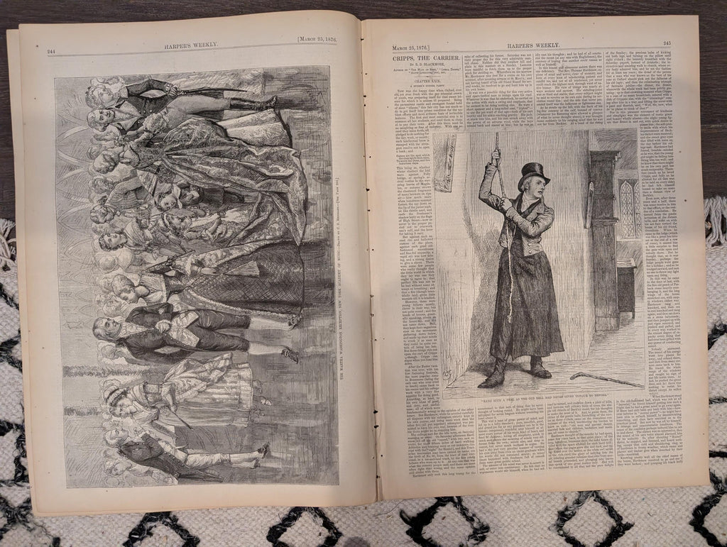Harper’s Weekly Mar 25 1876 – Thomas Nast, Academy of Music, Bessemer Steel, Big Ben, Supplement Included