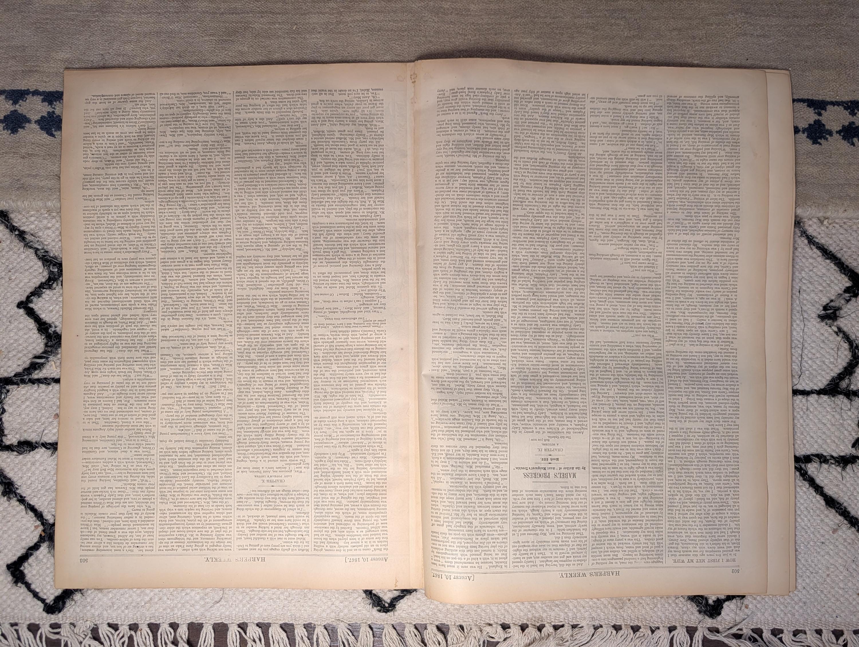 1867 Queretaro Mexico, Farm Life Centerfold, Vera Cruz, Sing-Sing — Aug 10