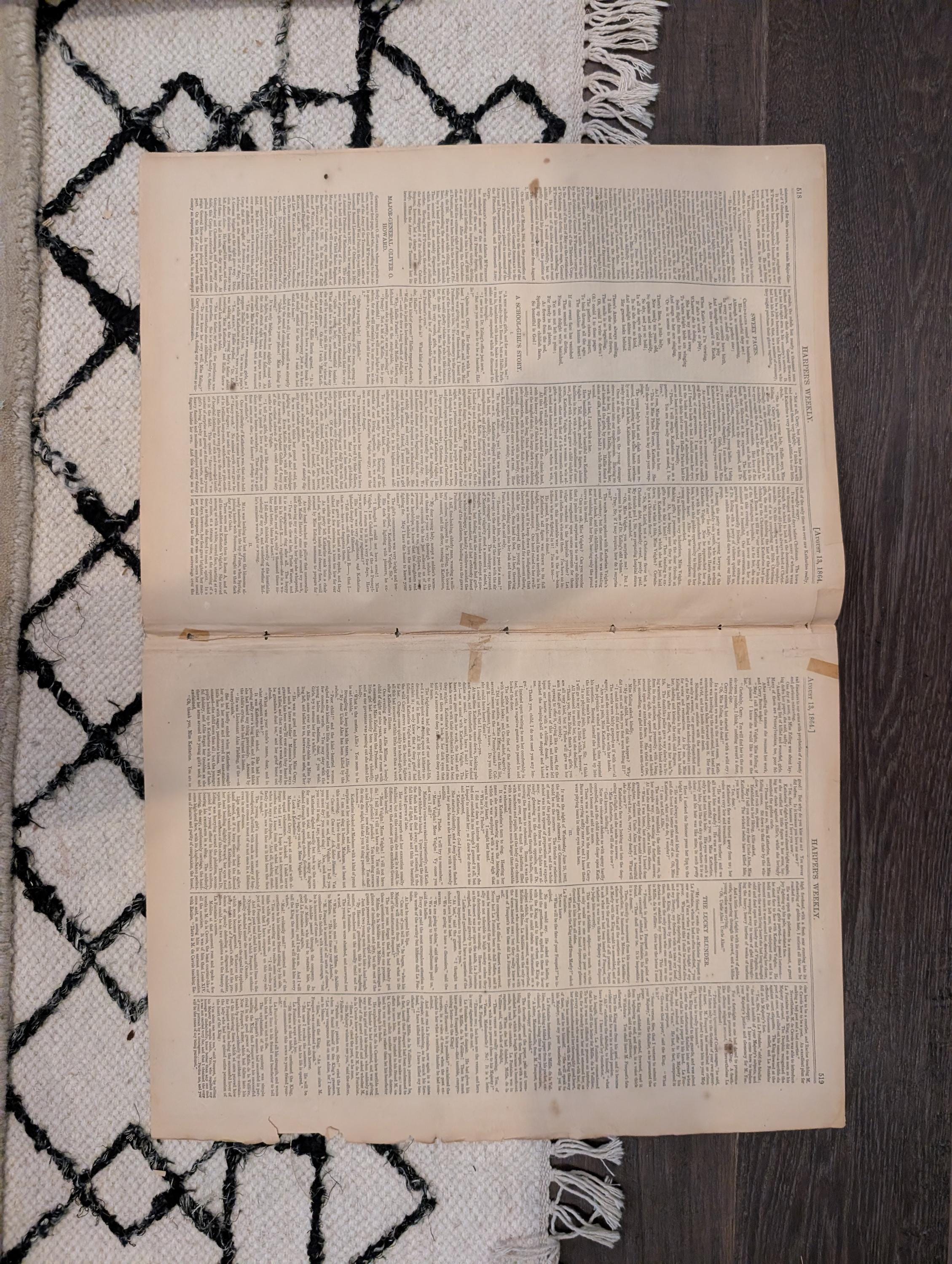 1864 General McPherson Harper's Weekly August 13 Crossing the Chattahoochee