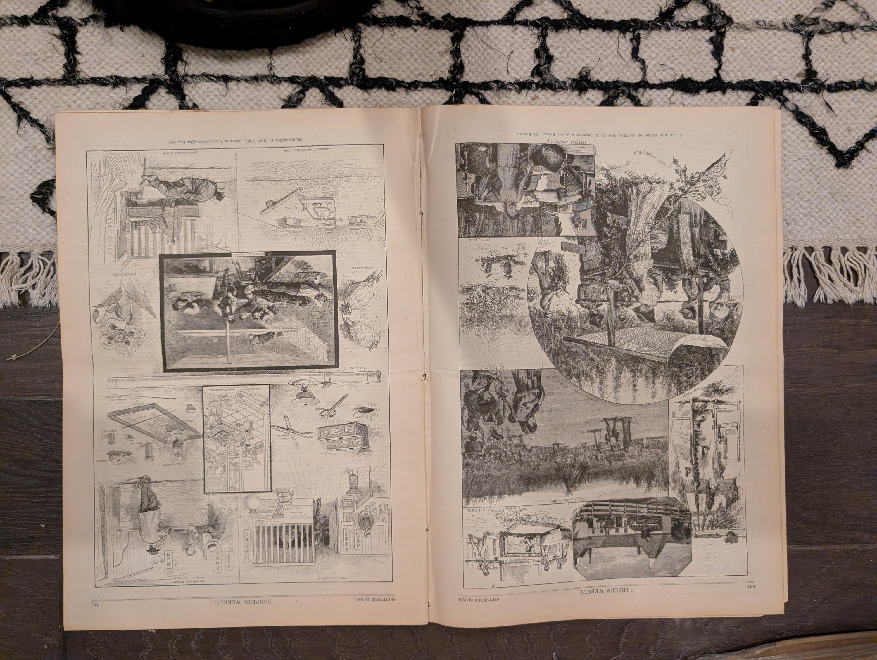 1881 Garfield Death Foldout, Early Tennis Staten Island, Opium Smoking NYC — Sep 24
