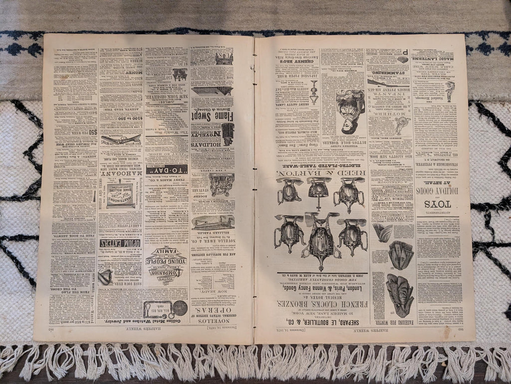 1872 Boston Fire Panoramic Print Harper's Weekly Dec 14 Supplement
