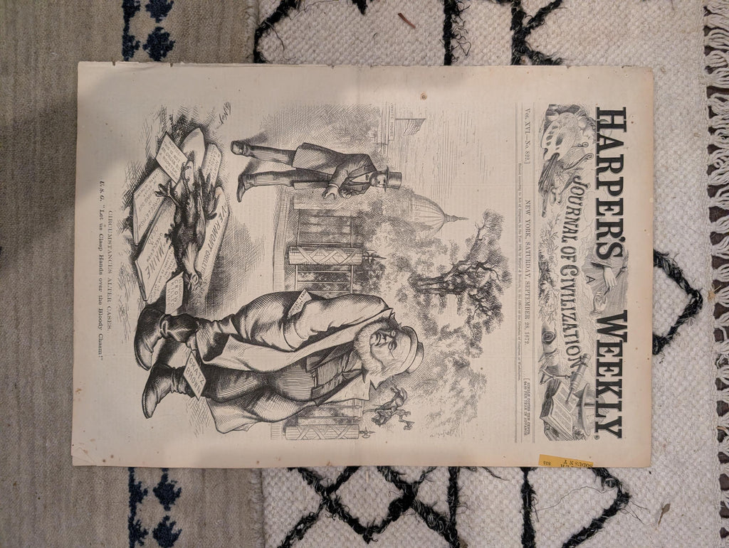 1872 Nast Campaign Key Note Harper's Weekly Sept 28 Greeley Riots