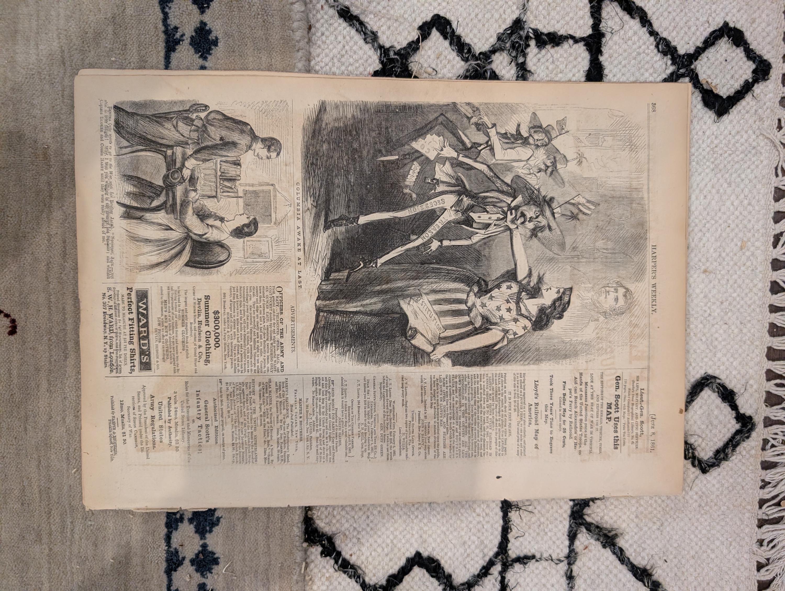 1861 Winslow Homer Long Bridge Harper's Weekly June 08 Ellsworth Zouaves