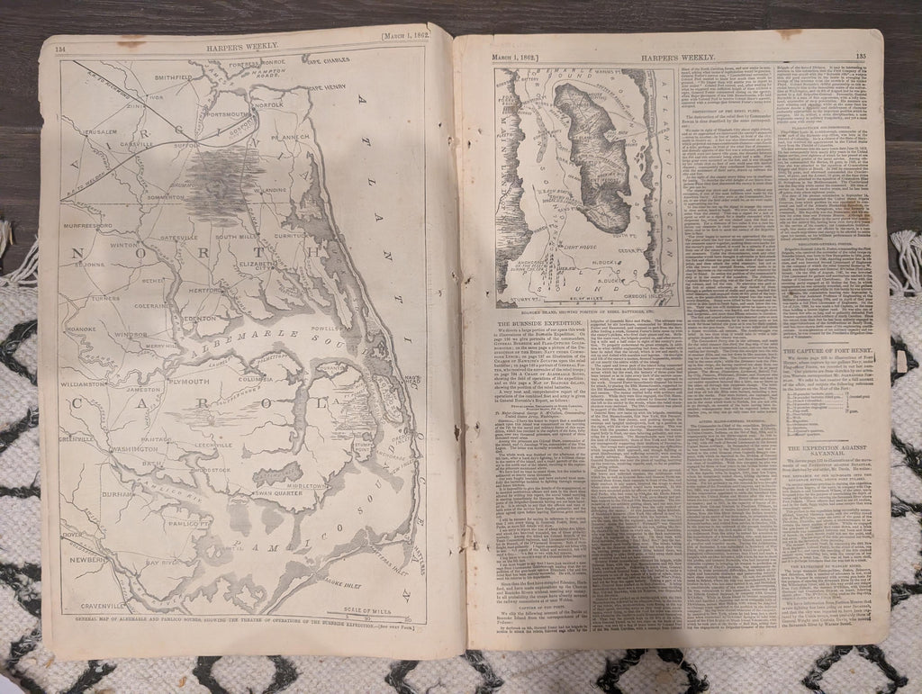 Harper’s Weekly – March 1, 1862 | Civil War: Fort Donelson, Roanoke Island, Savannah River, Kentucky, NC