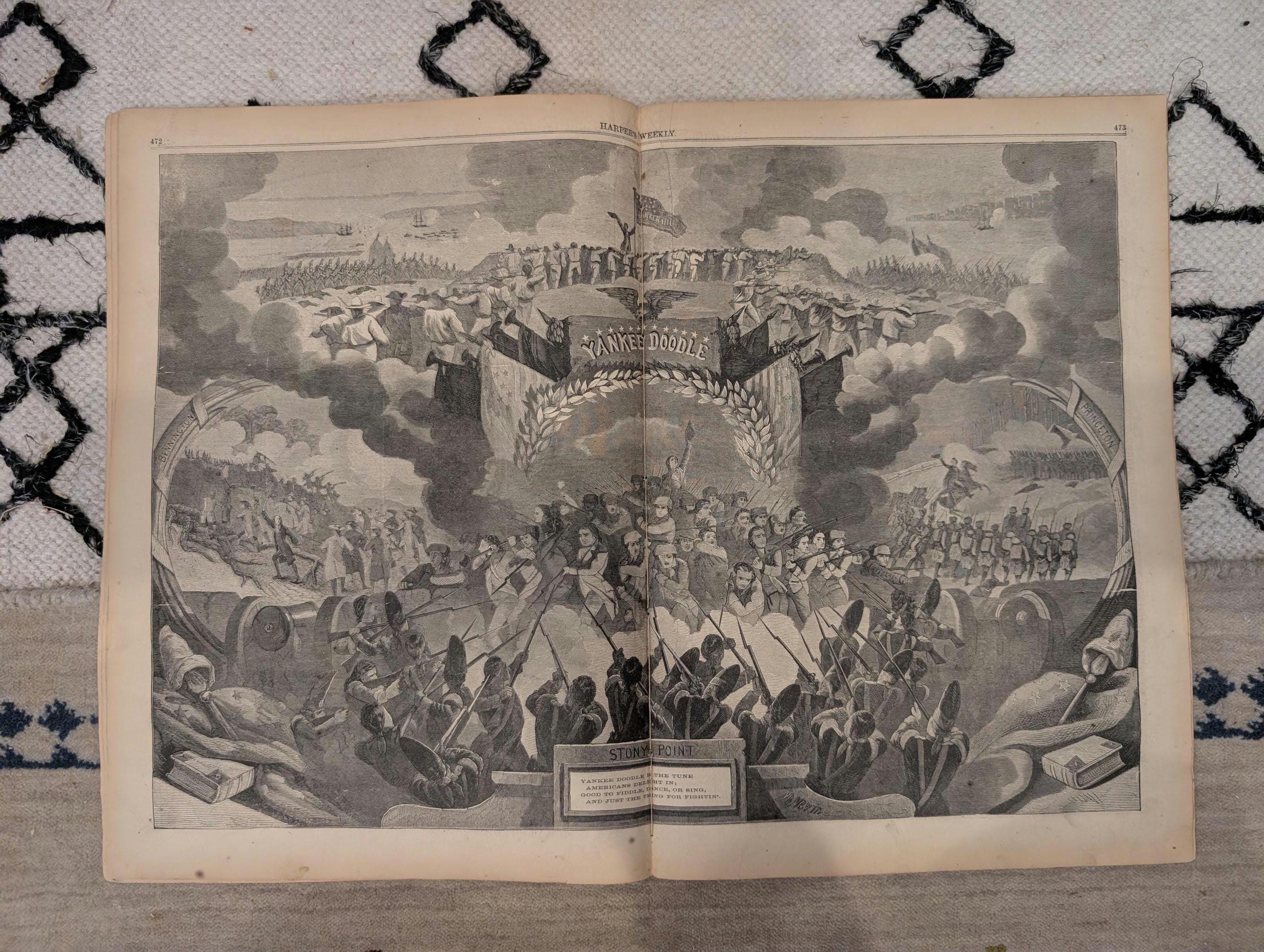1861 Balloon View of Washington Harper's Weekly July 27 Louisiana Zouaves Lincoln