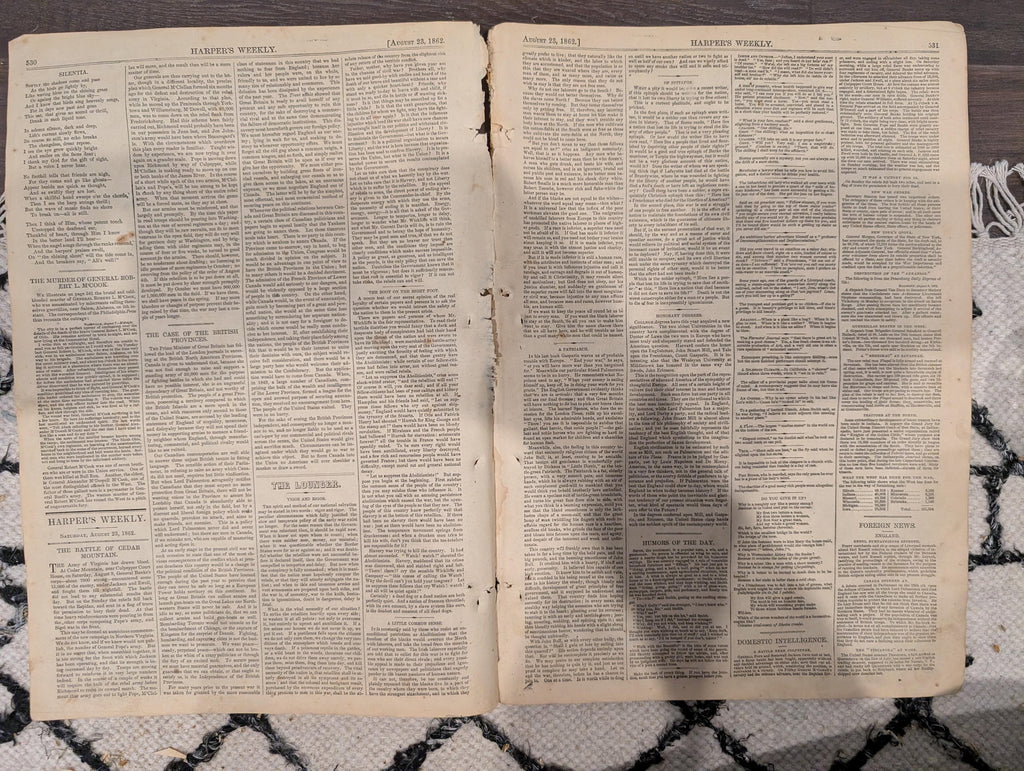Harper’s Weekly August 23 1862 Civil War Capitol War Meeting Ironclads Harrison’s Landing Newspaper
