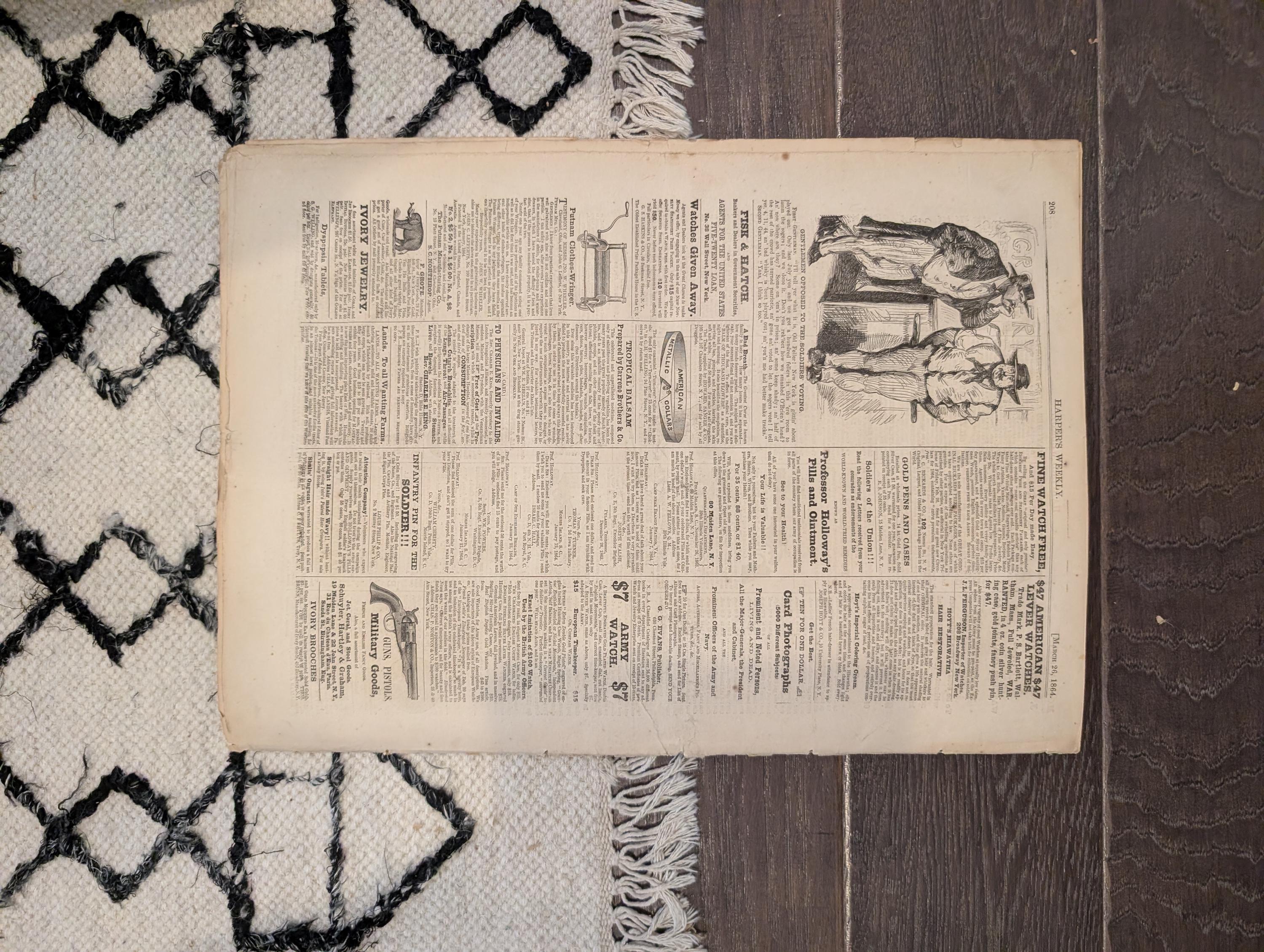 Harper's Weekly 1864 General Custer March 26 Grant Lieutenant-General