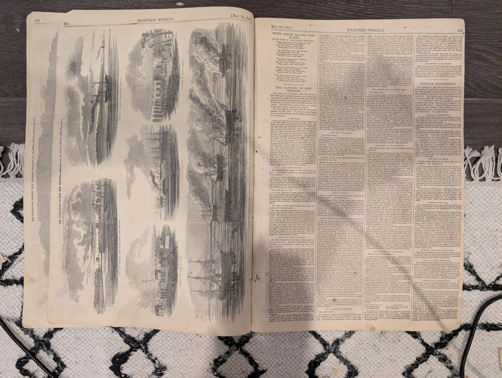 Harper’s Weekly – May 24, 1862 – Battle of Williamsburg • Reoccupation of Norfolk • Massive New Orleans Fleet Prints
