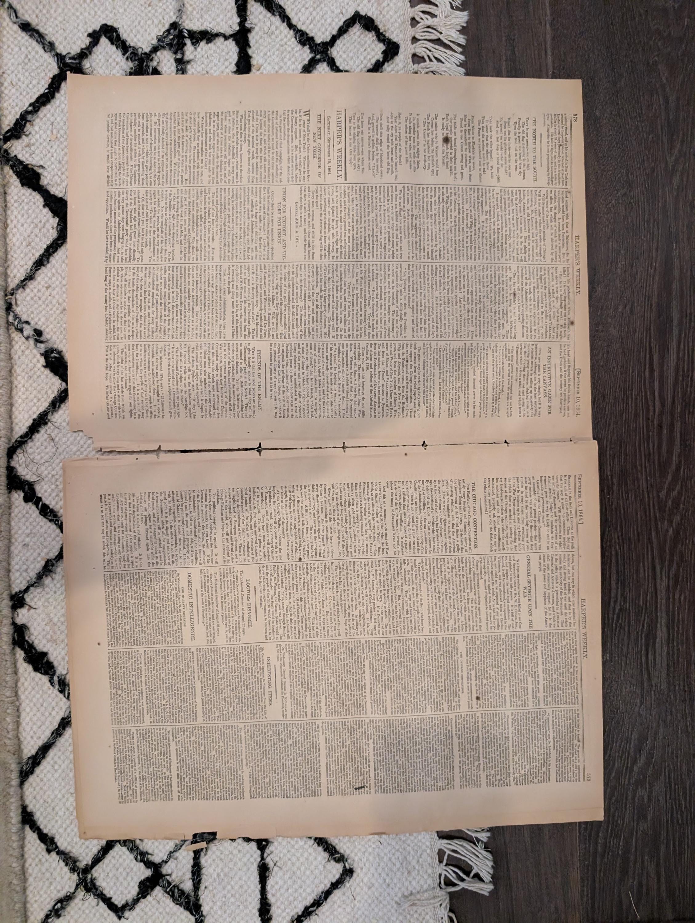 1864 Forrest's Memphis Raid Harper's Weekly September 10 Mobile Bay Victory