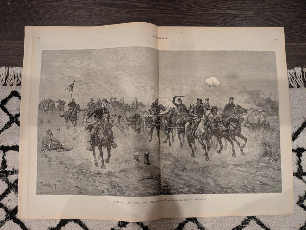 Harper’s Weekly May 21, 1887 – European Steamer Day, Easter Island, Horse Artillery, Atlanta Cruiser, Ads & Illustrations