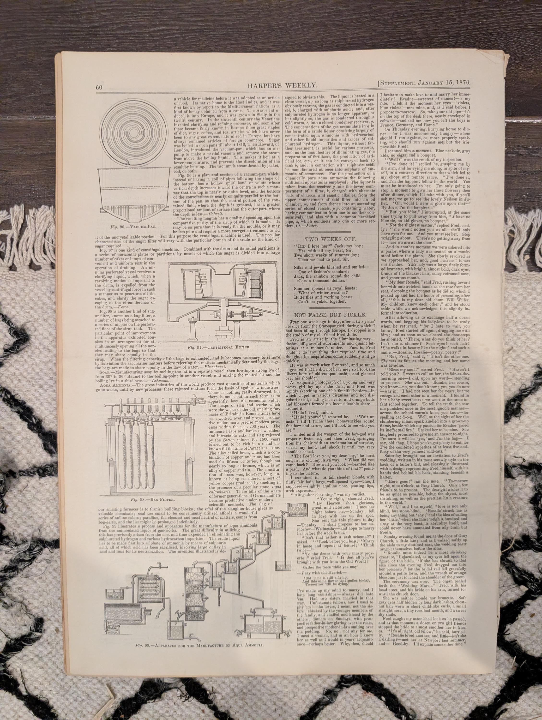 Harper’s Weekly January 15 1876 Thomas Nast Cartoons Lighthouse Visit Inventions Tammany Politics Victorian Newspaper