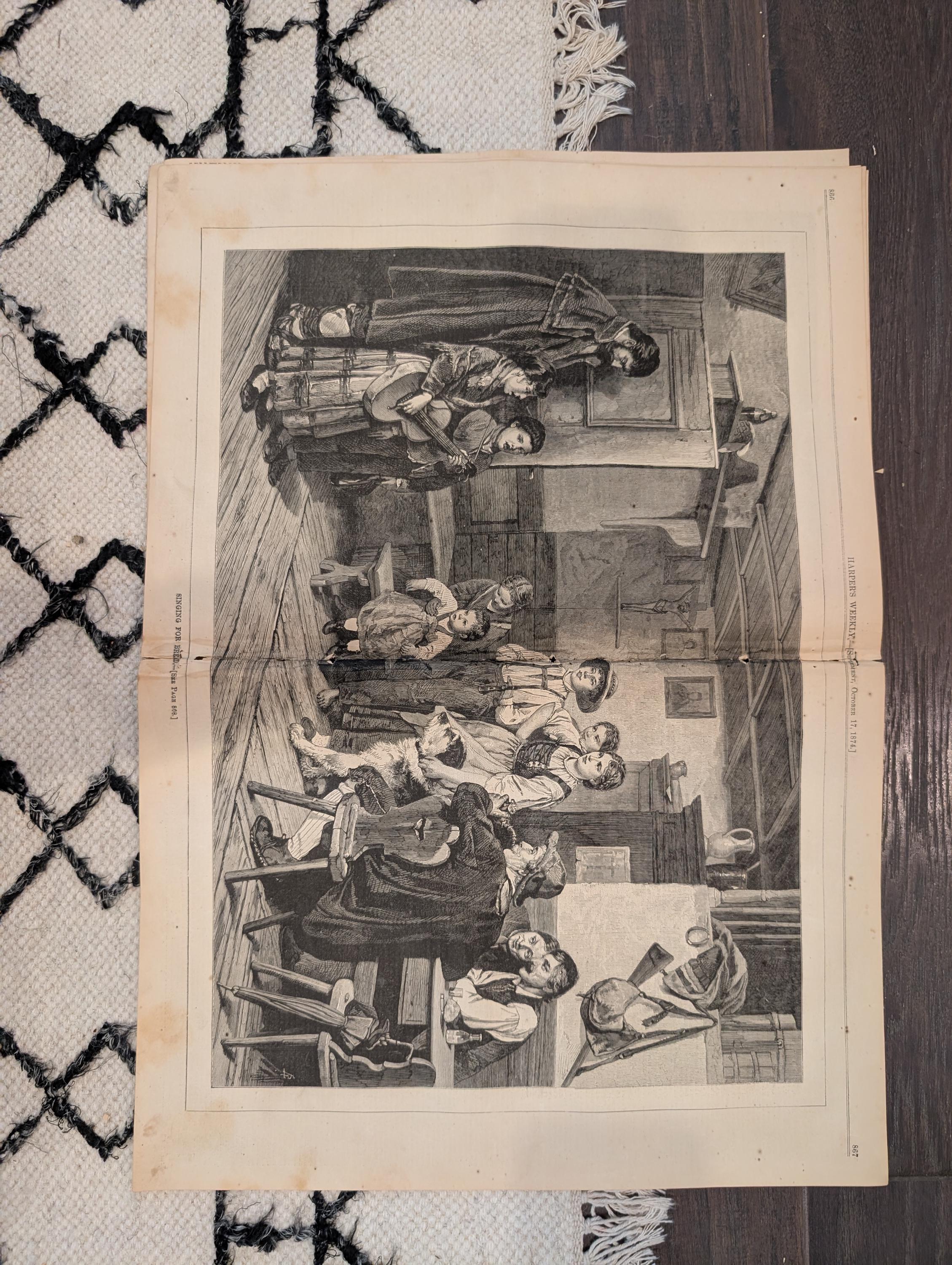 1874 Nast Colorado Murder, Liberty Centerfold, Ireland-America — Oct 17