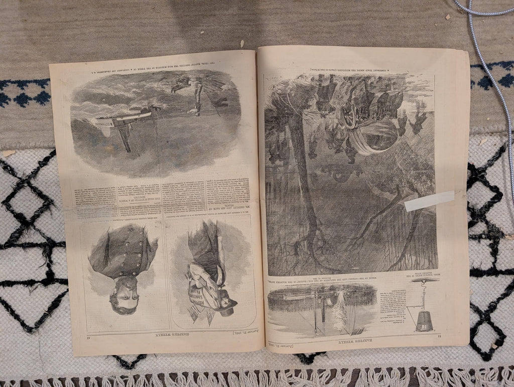 1865 Savannah Union Occupation Harper's Weekly Jan 21 Dutch Gap Canal