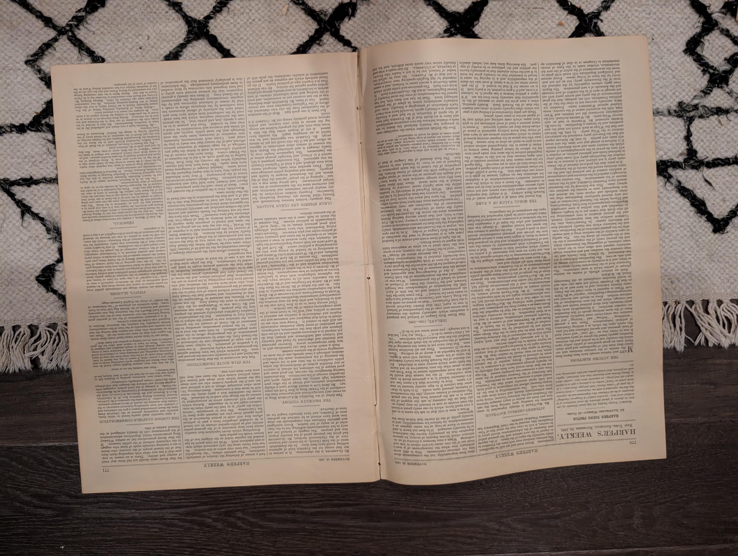 1881 America's Cup Race, Grand Street Tenement Disaster, Shore Shooting — Nov 19