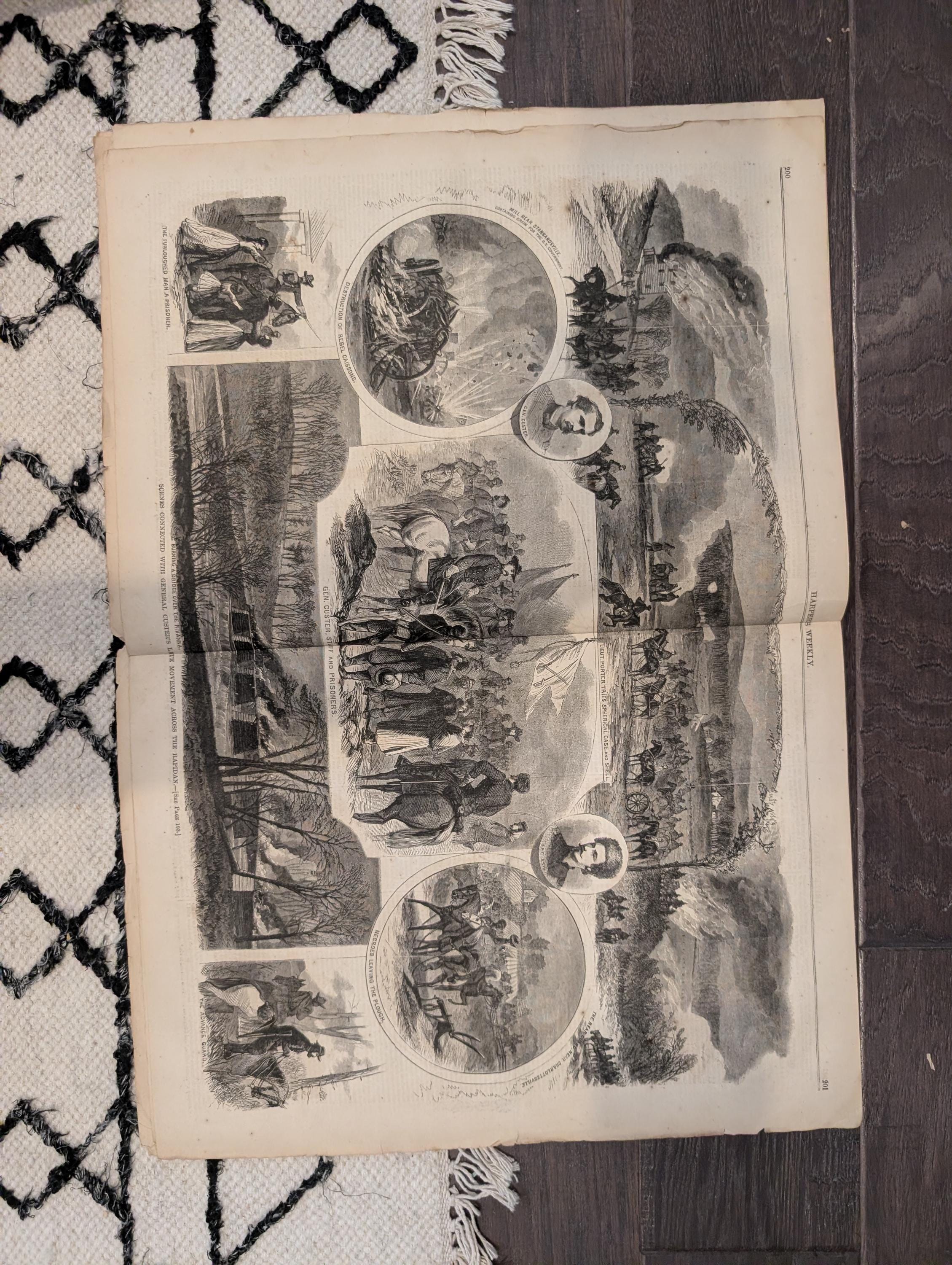 Harper's Weekly 1864 General Custer March 26 Grant Lieutenant-General