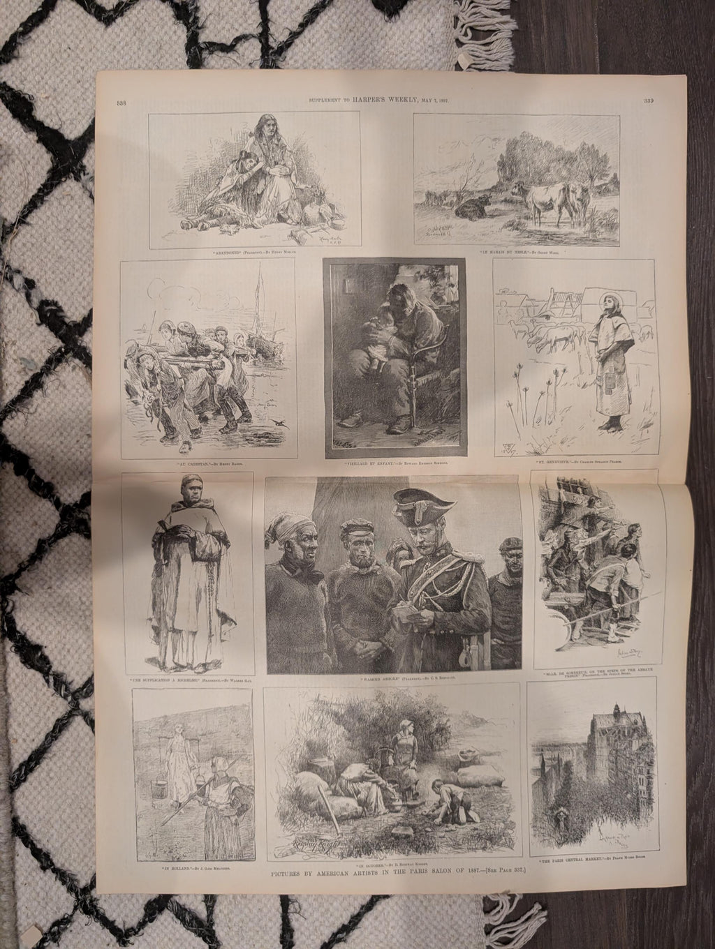 Harper’s Weekly May 7 1887 – Tennessee 1887 Cover, Knoxville Views, Westminster Dogs, Buffalo Dance, Paris Salon