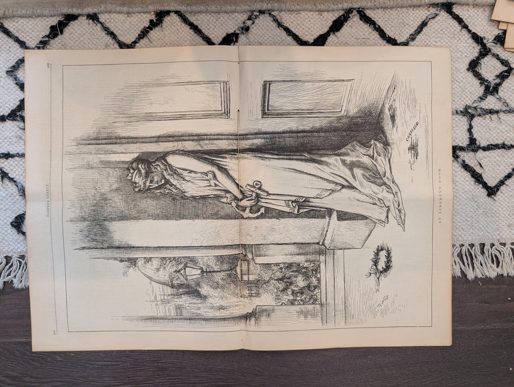 1881 Garfield Assassination Special Edition, Nast "At Liberty's Door," Lincoln — Jul 23